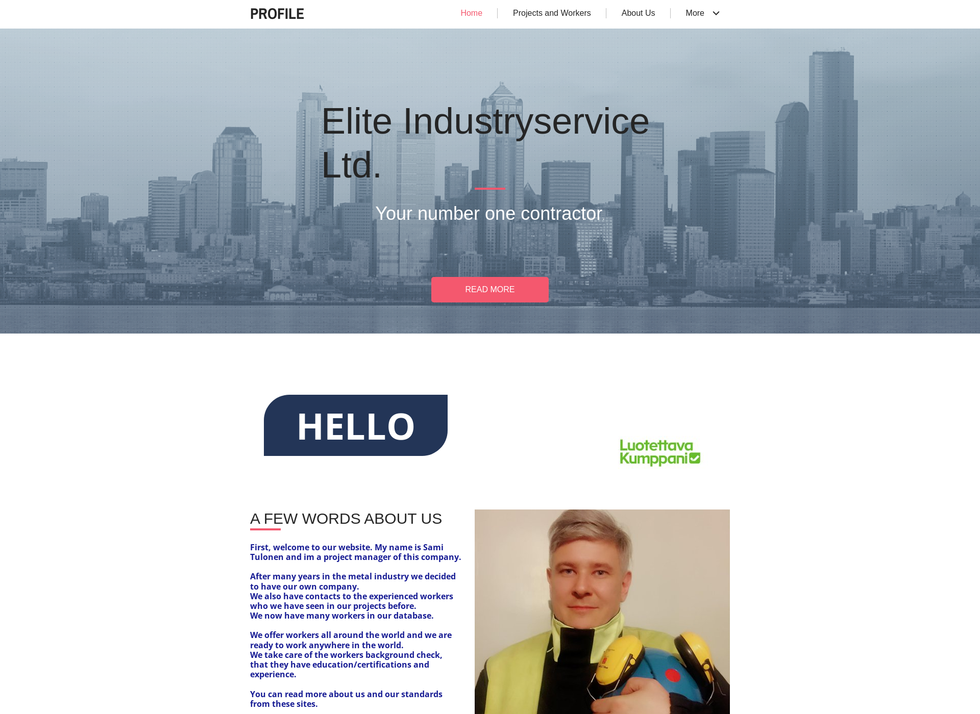 Skärmdump för elite-industryservice.com
