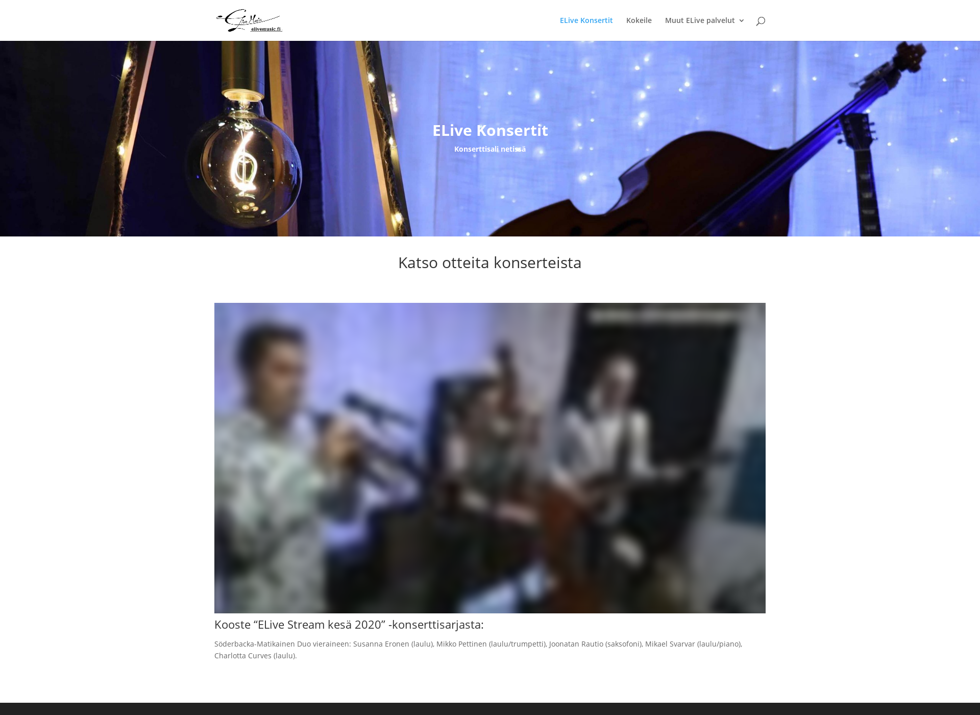 Screenshot for elivekonsertit.fi