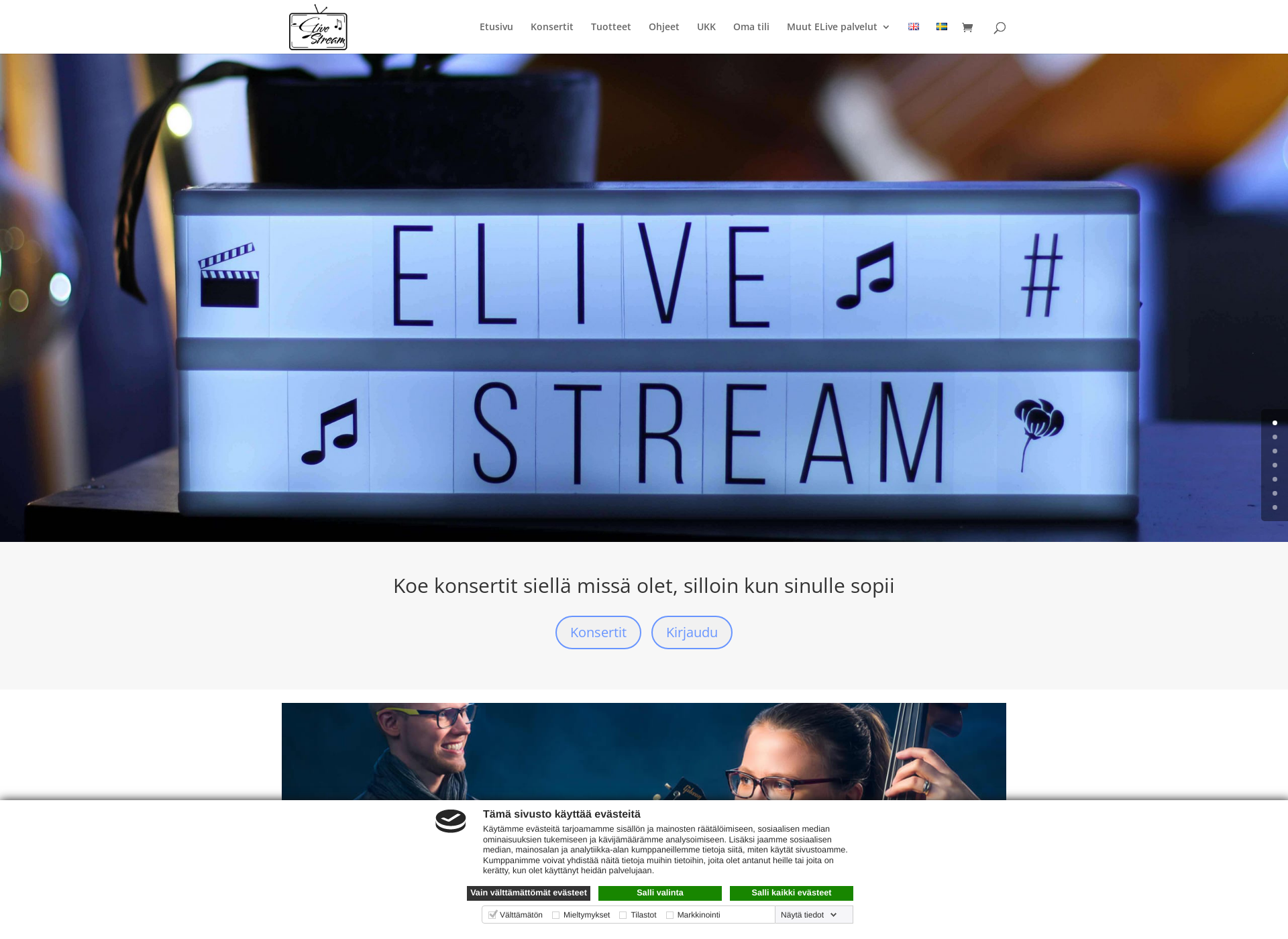 Screenshot for elivestream.fi
