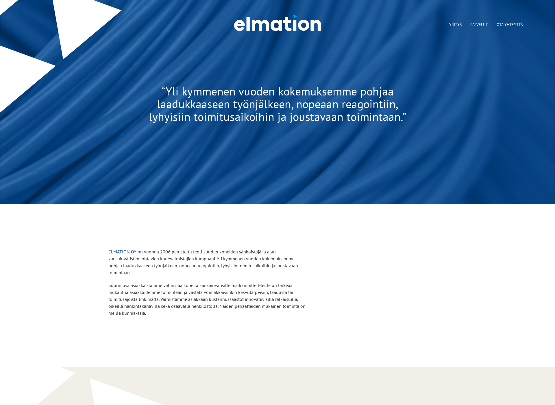 Screenshot for elmation.fi