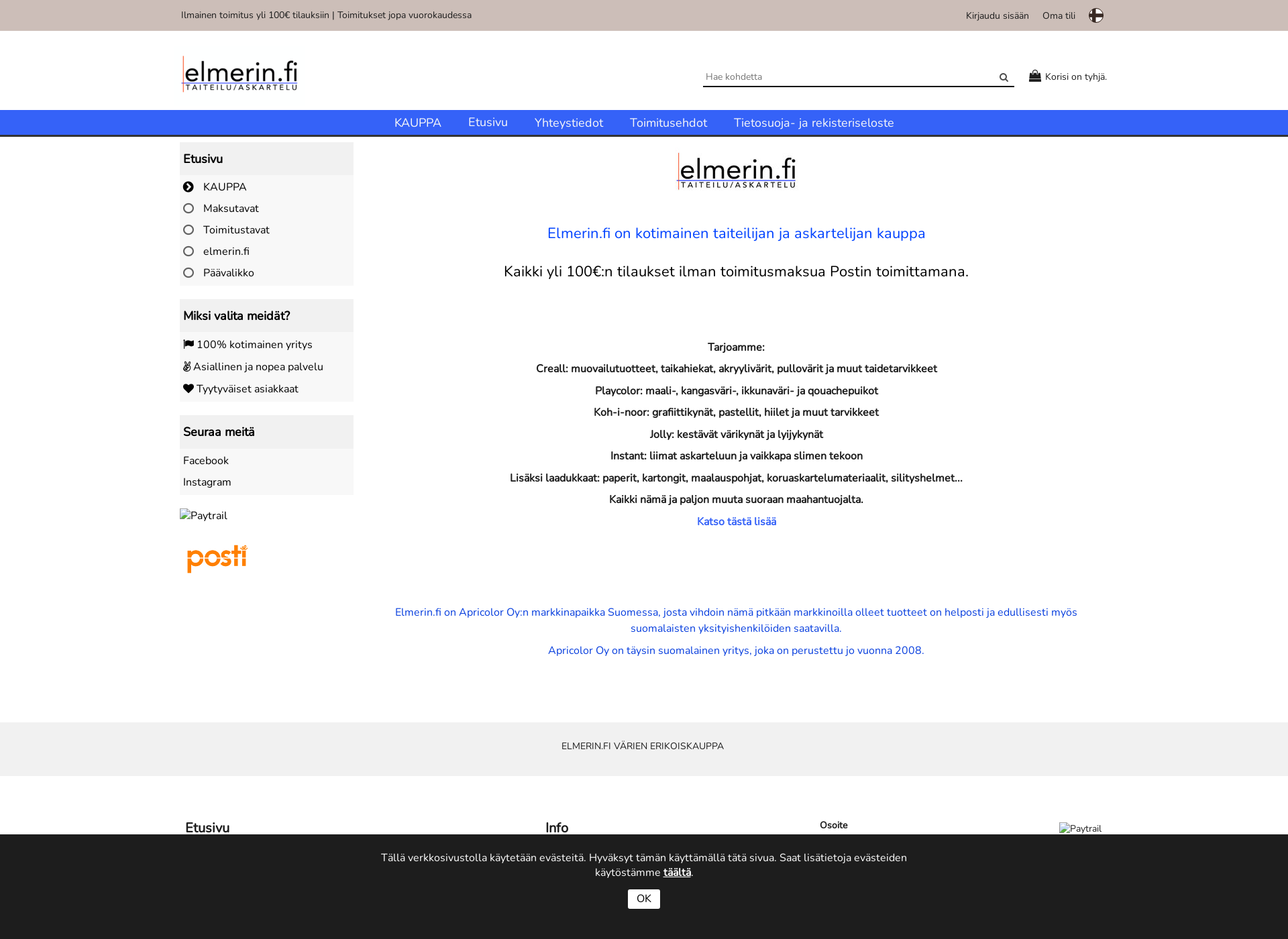 Screenshot for elmerin.fi