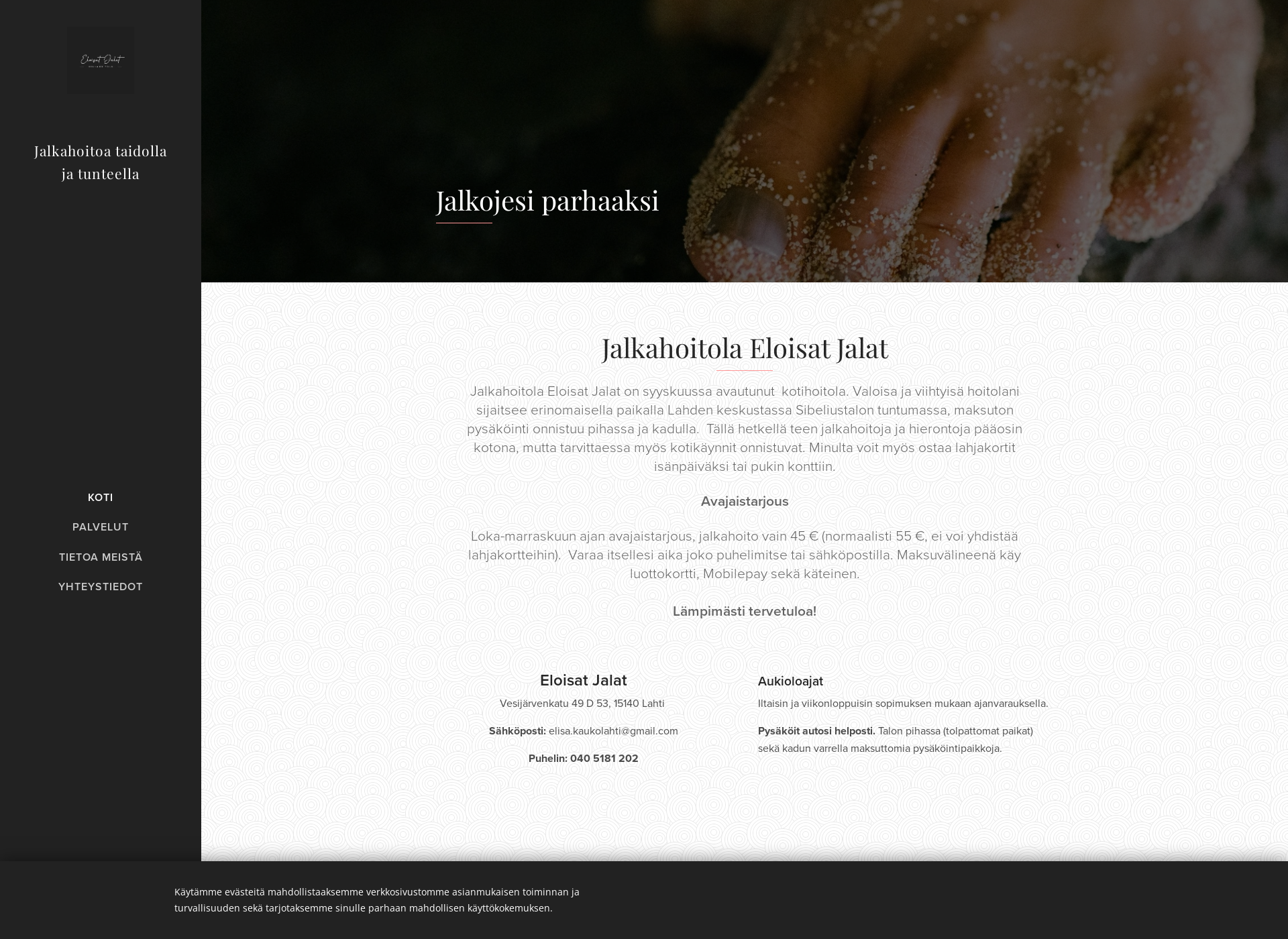 Screenshot for eloisatjalat.fi