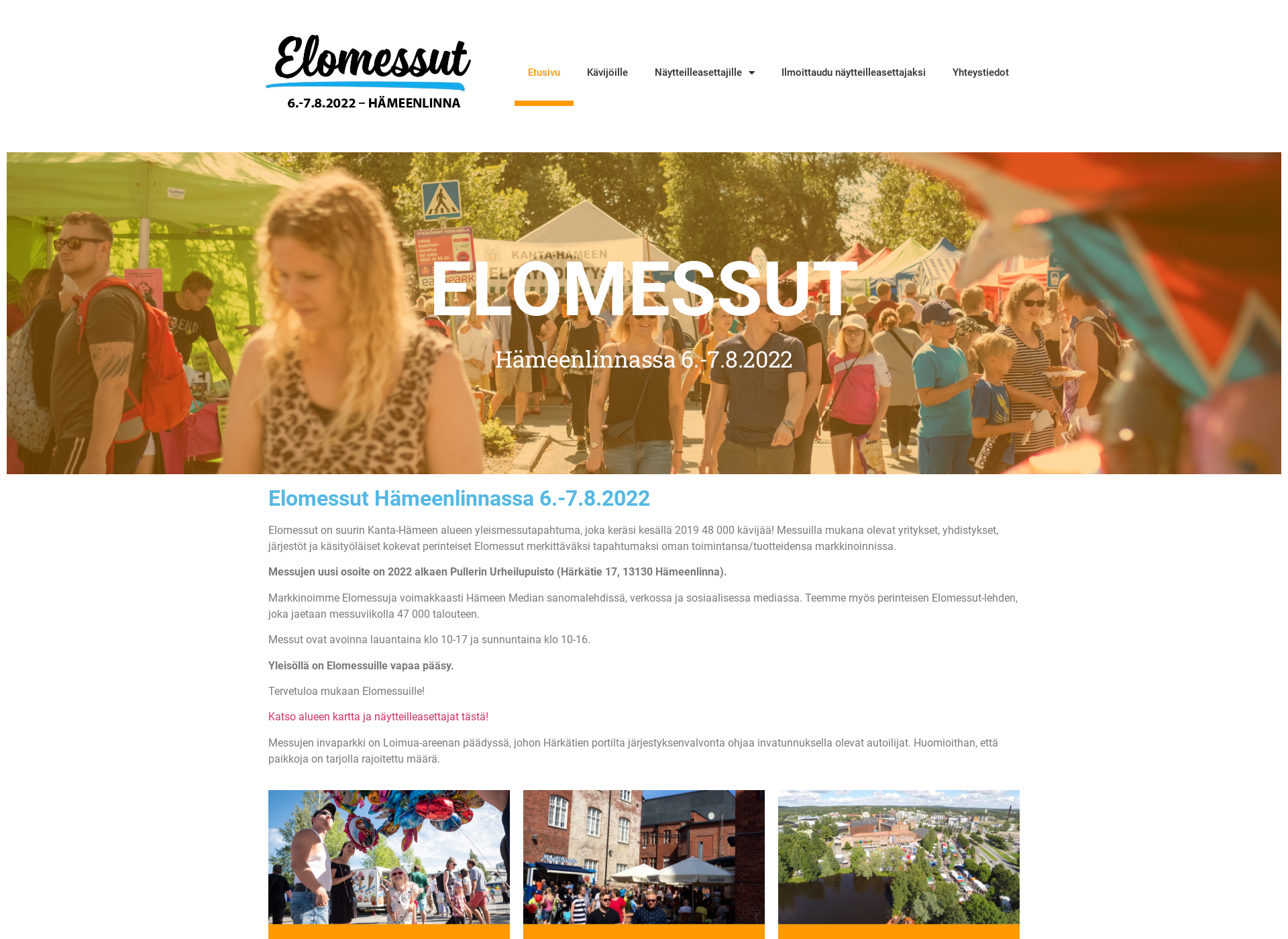 Skärmdump för elomessut.fi