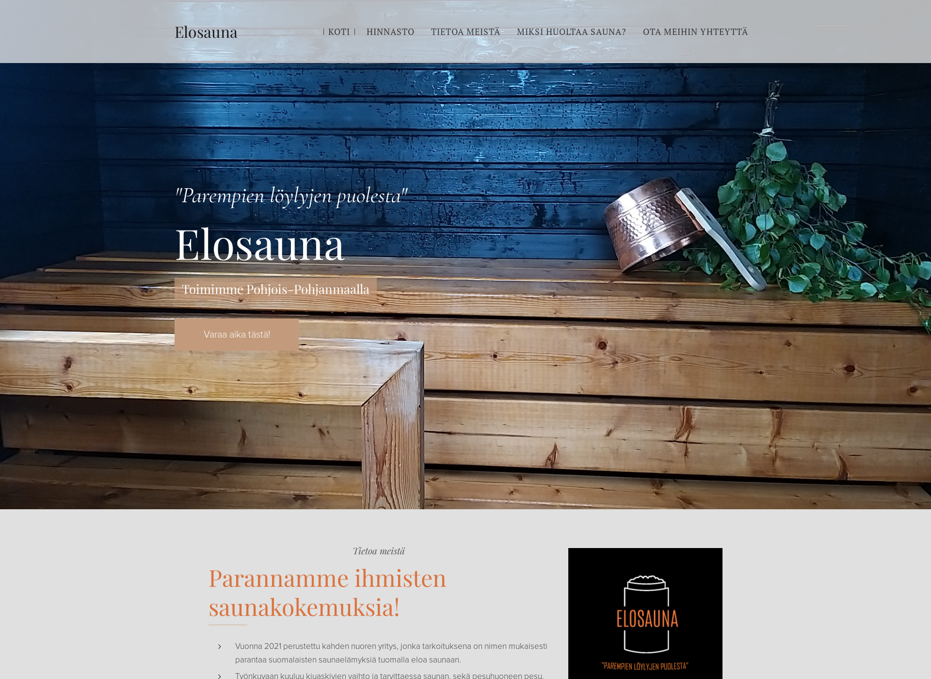 Screenshot for elosauna.fi
