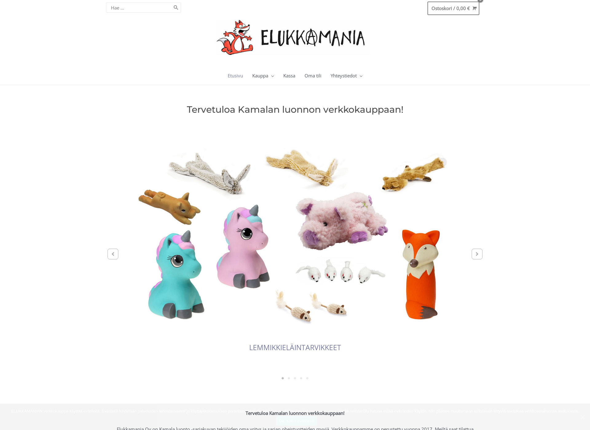 Skärmdump för elukkamania.fi