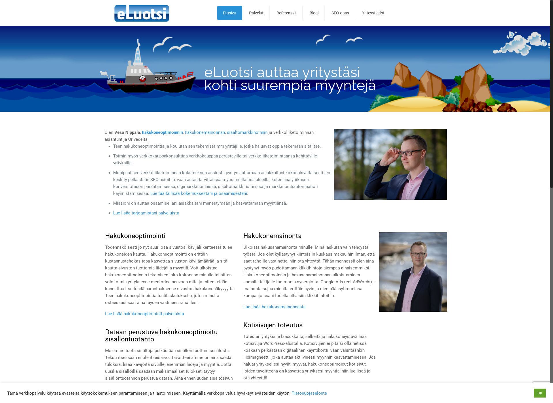 Skärmdump för eluotsi.fi