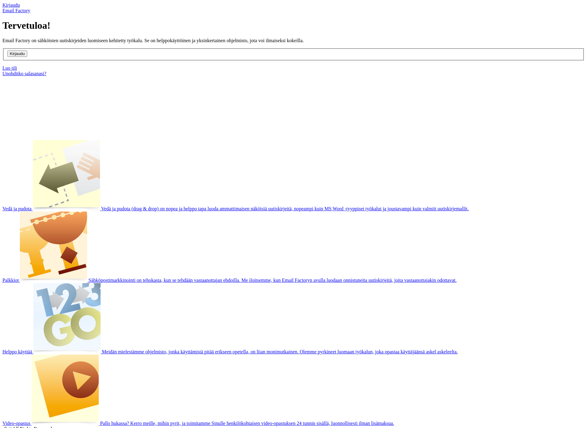 Screenshot for emailfactory.fi