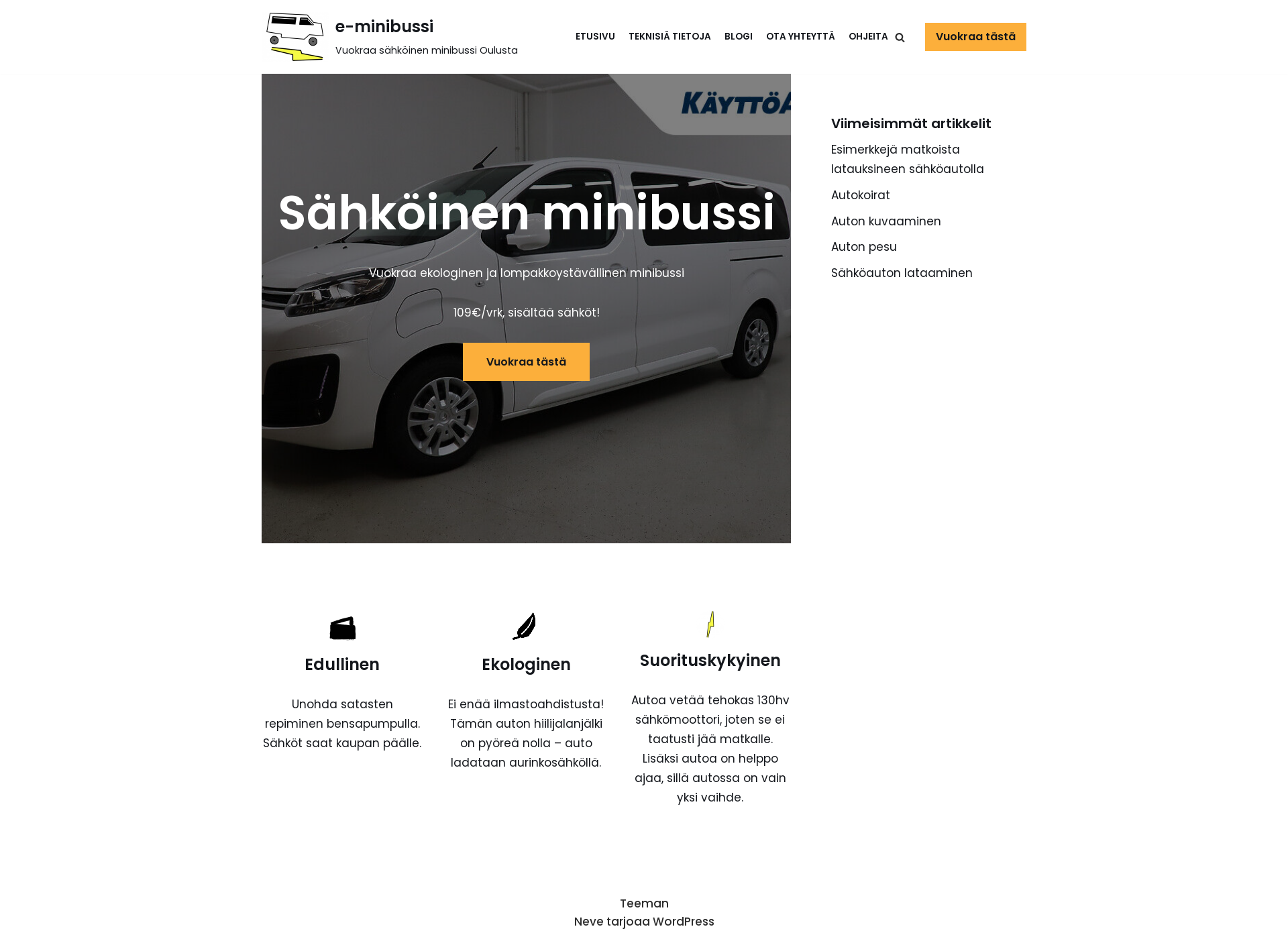 Screenshot for eminibussi.fi