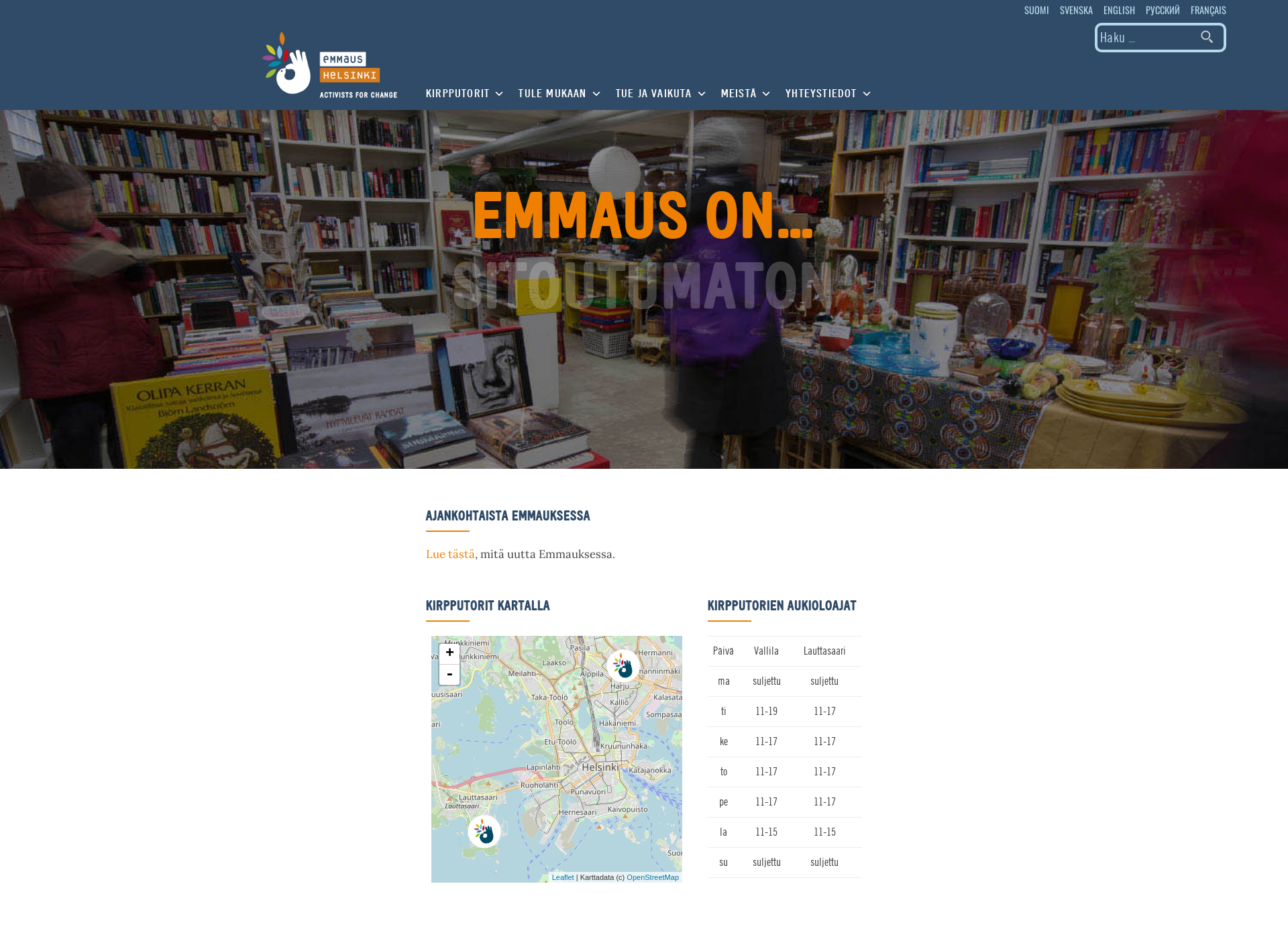 Screenshot for emmaushelsinki.fi
