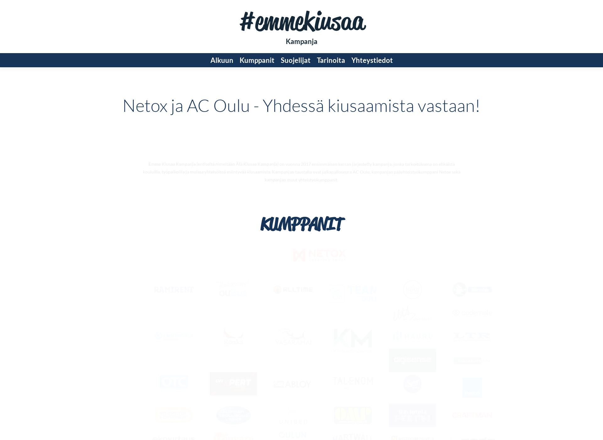Skärmdump för emmekiusaa.fi