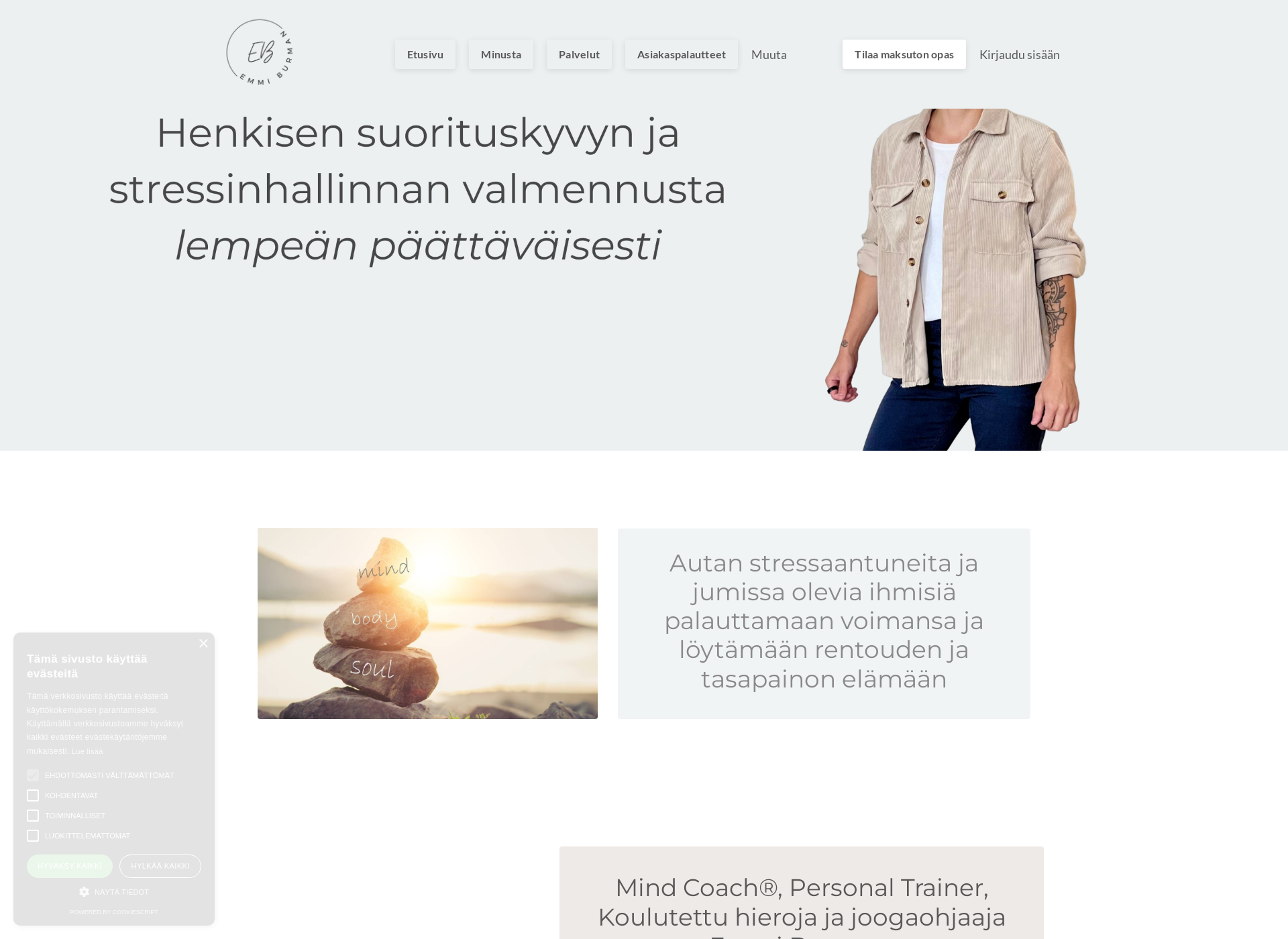 Skärmdump för emmiburman.fi