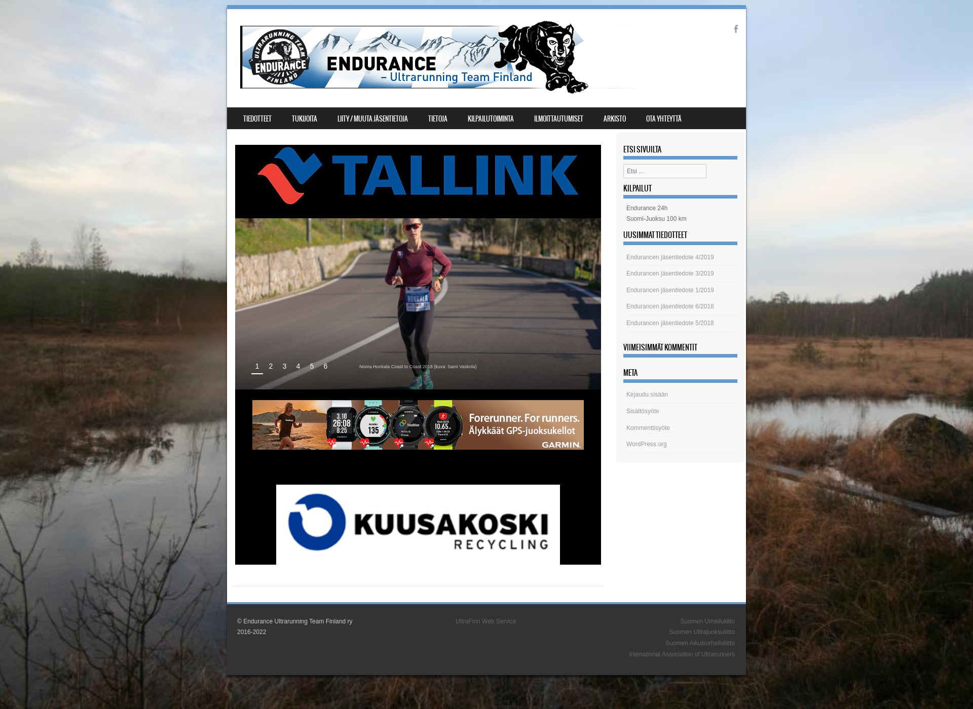 Screenshot for endurance.fi