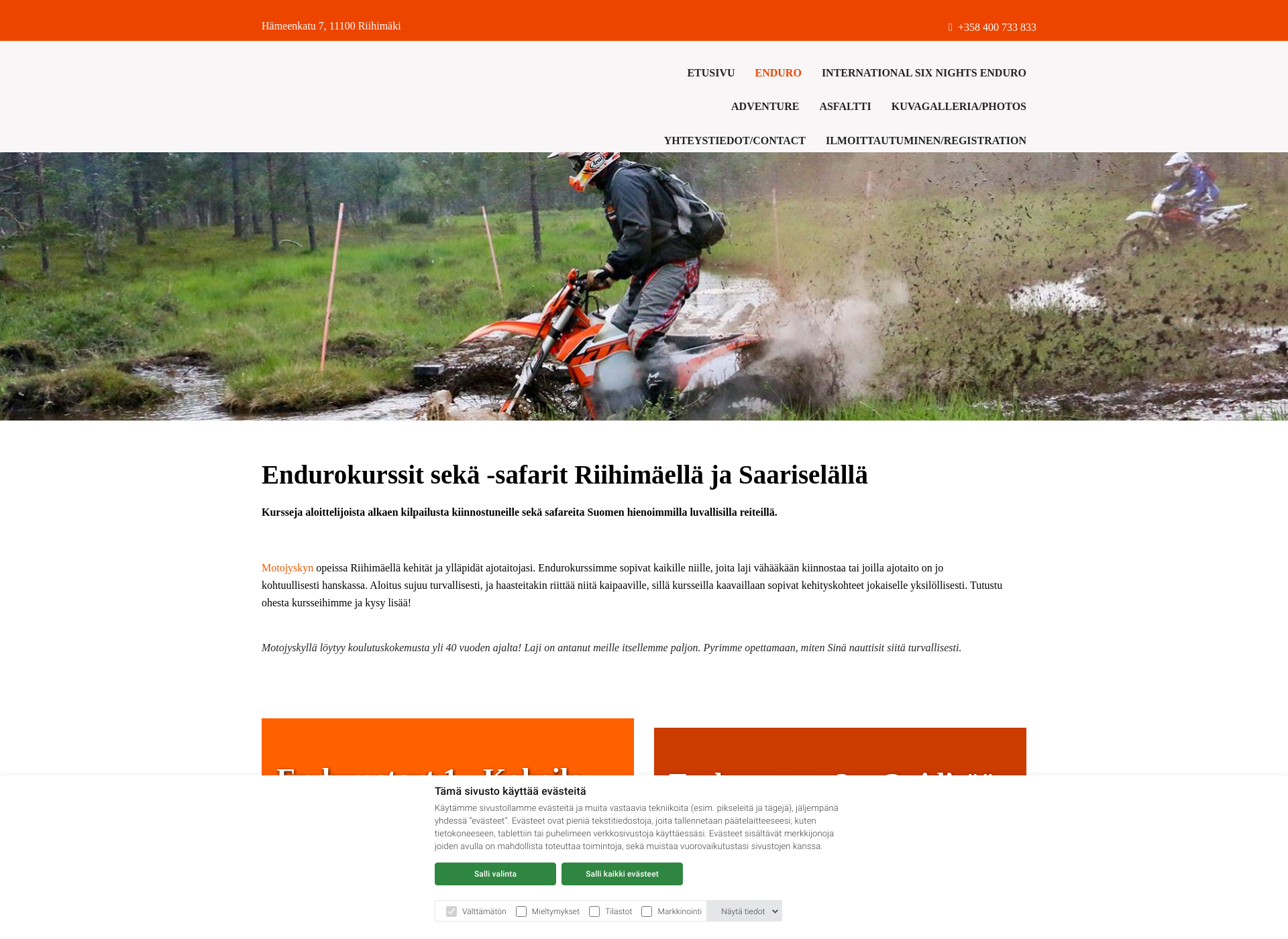 Screenshot for endurostart.fi