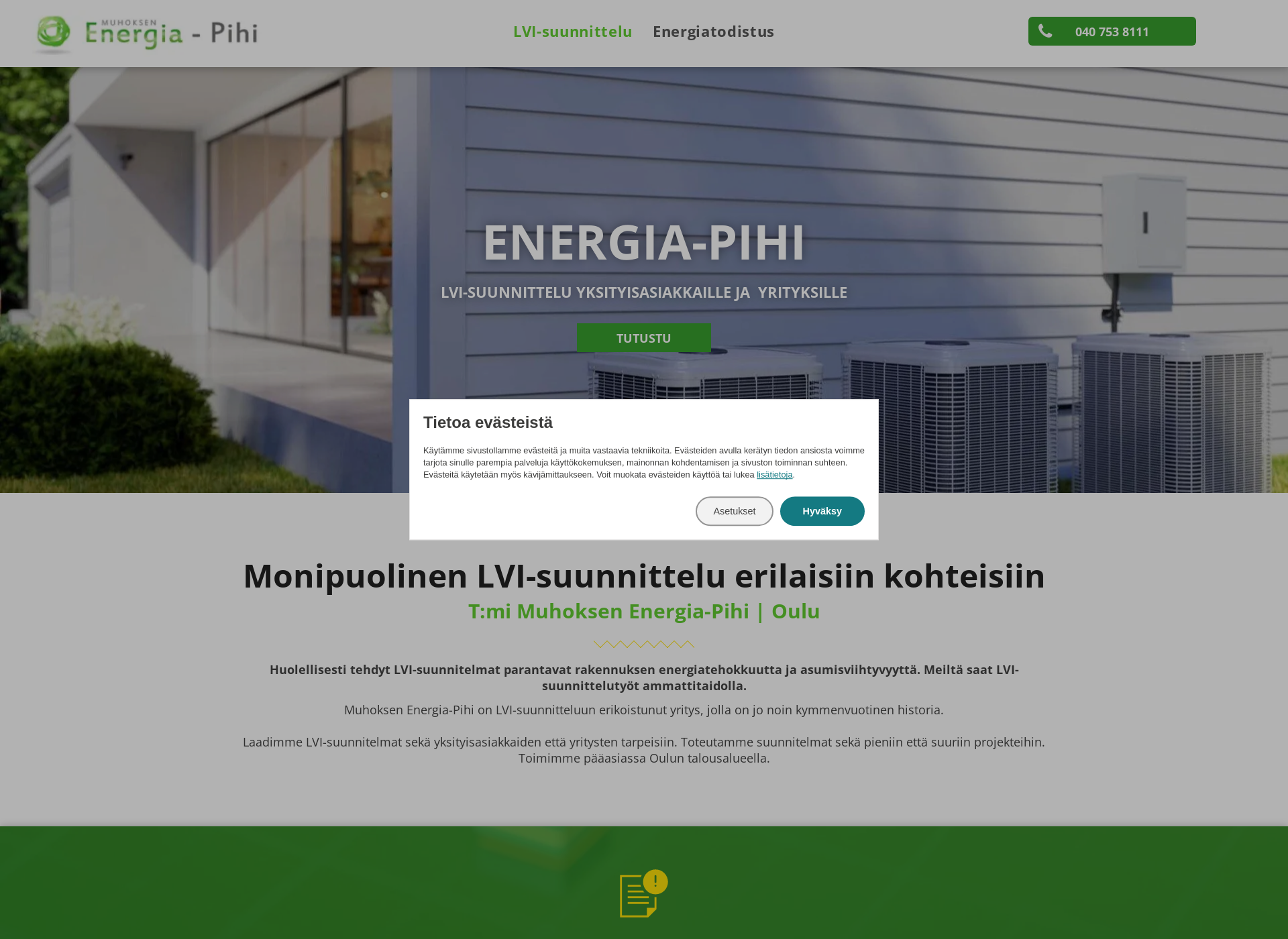 Screenshot for energia-pihi.fi