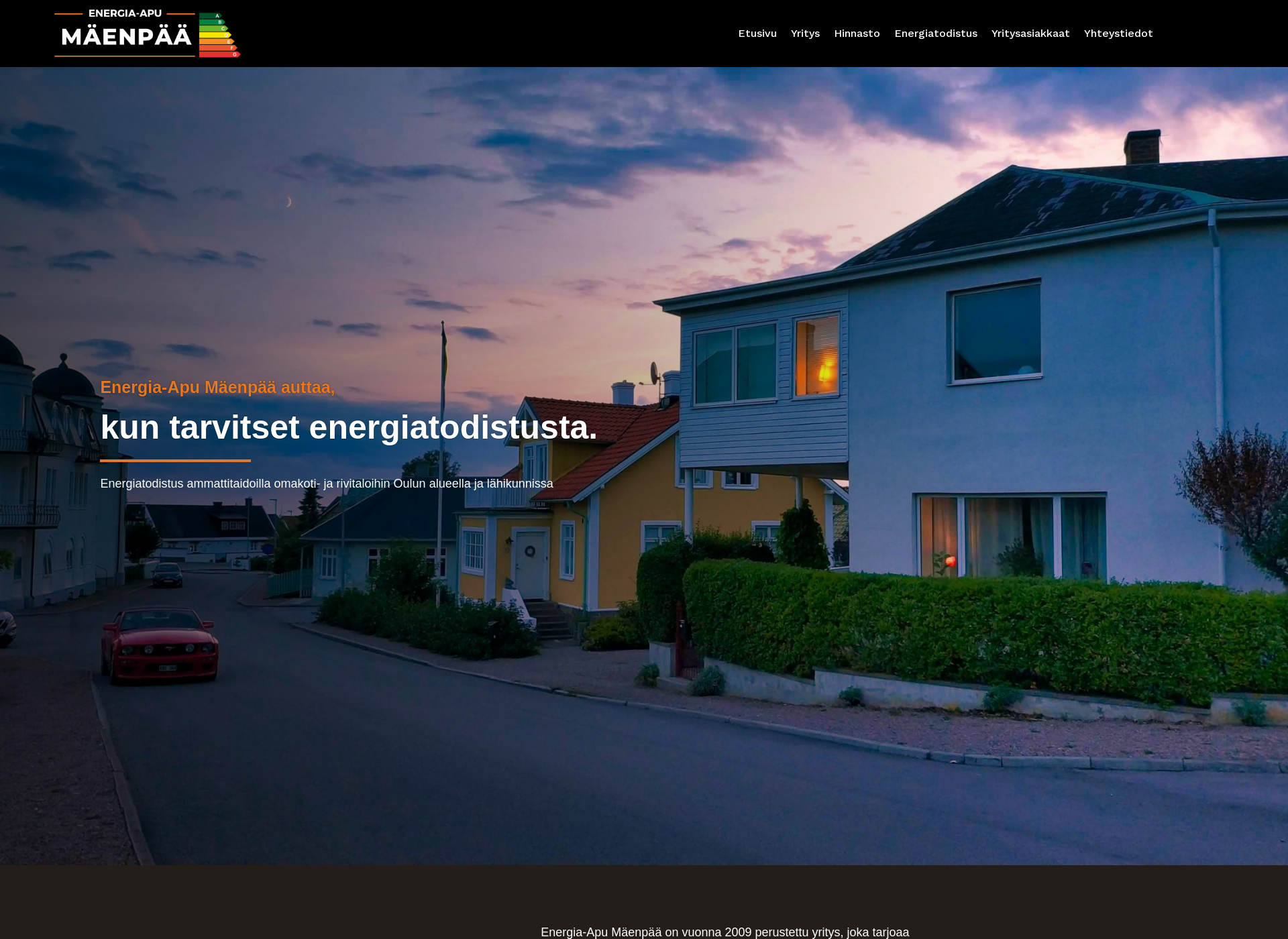 Skärmdump för energiaapumaenpaa.fi