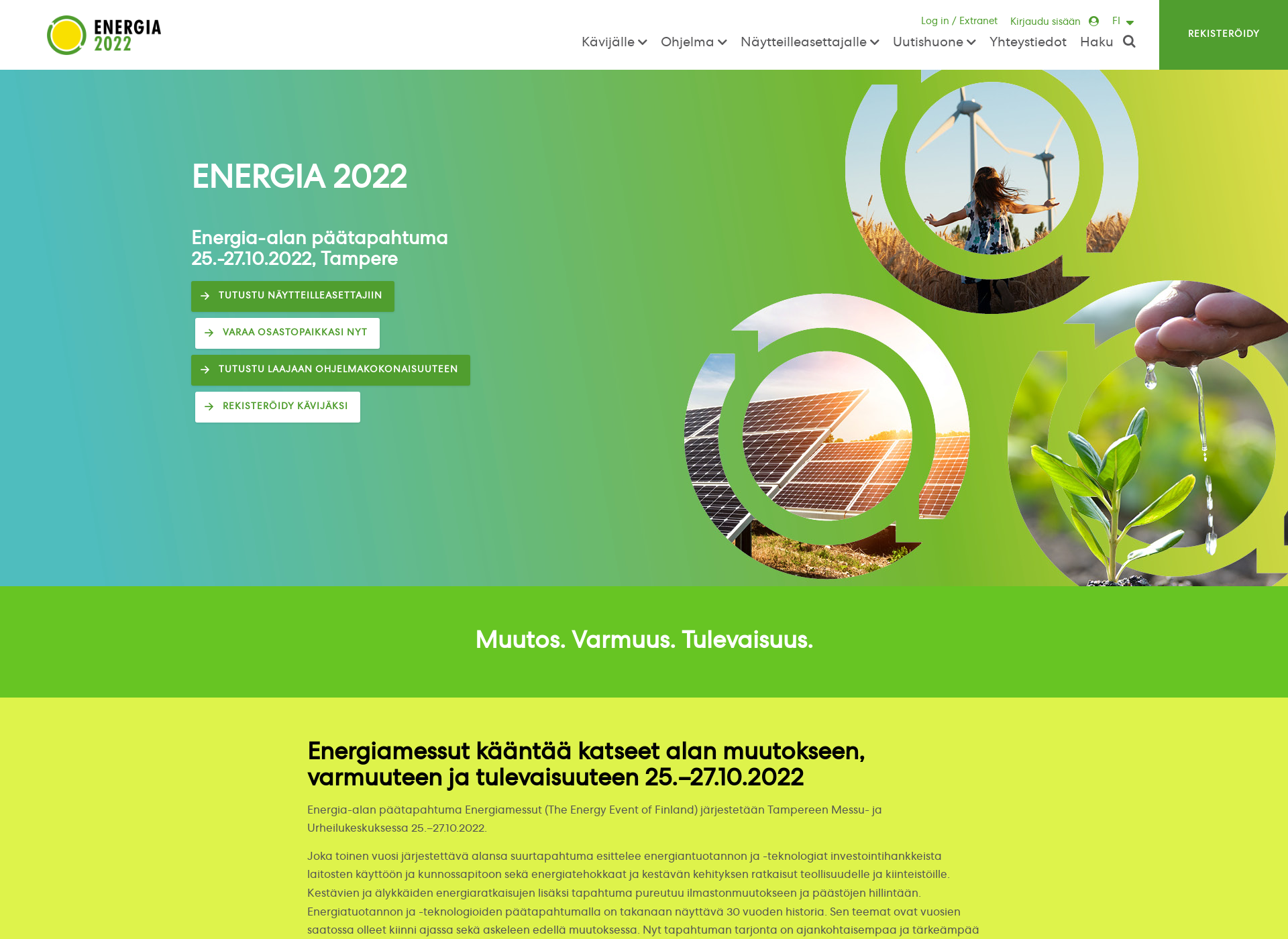 Skärmdump för energiaforum.fi