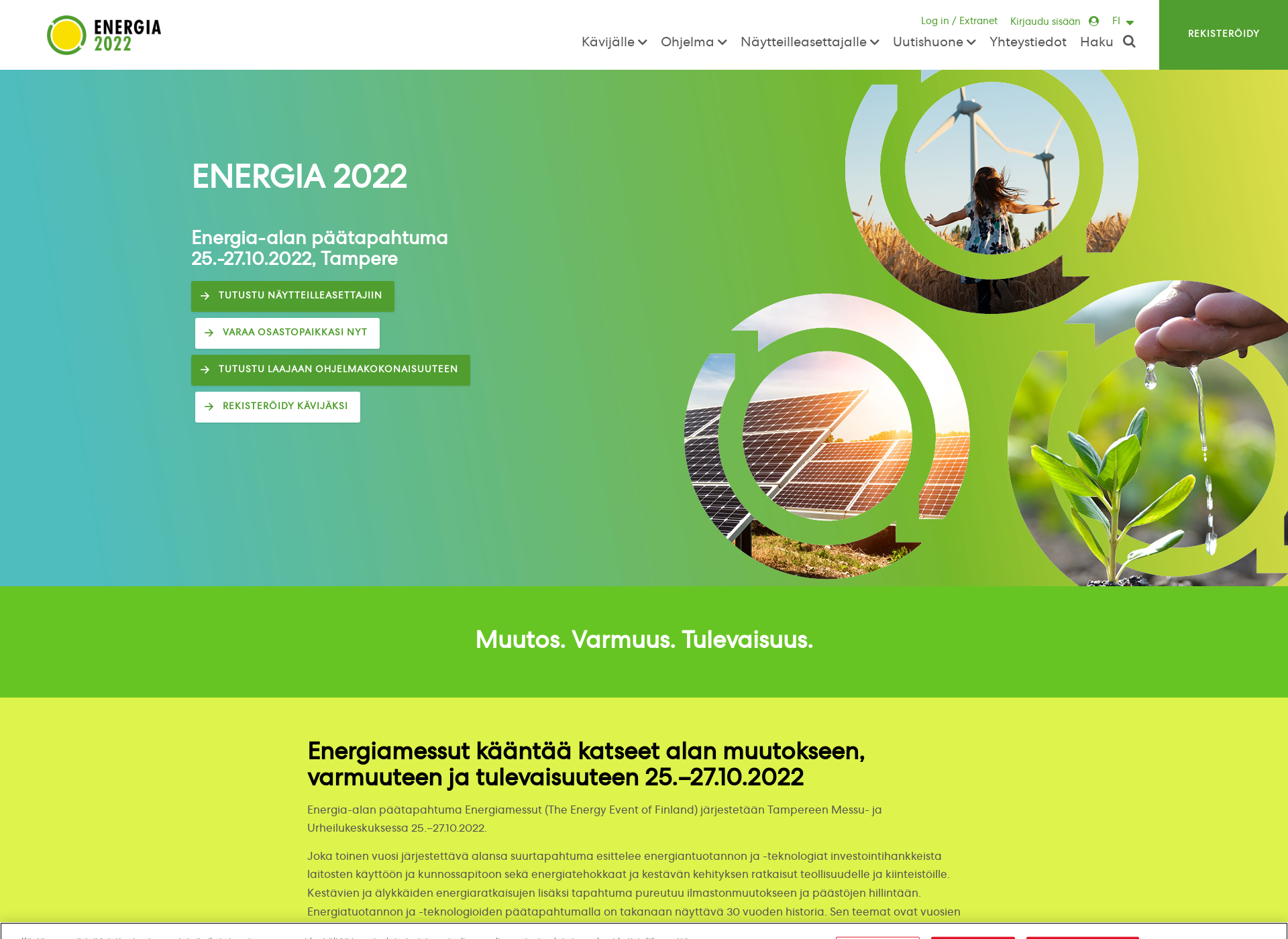 Skärmdump för energyfair.fi