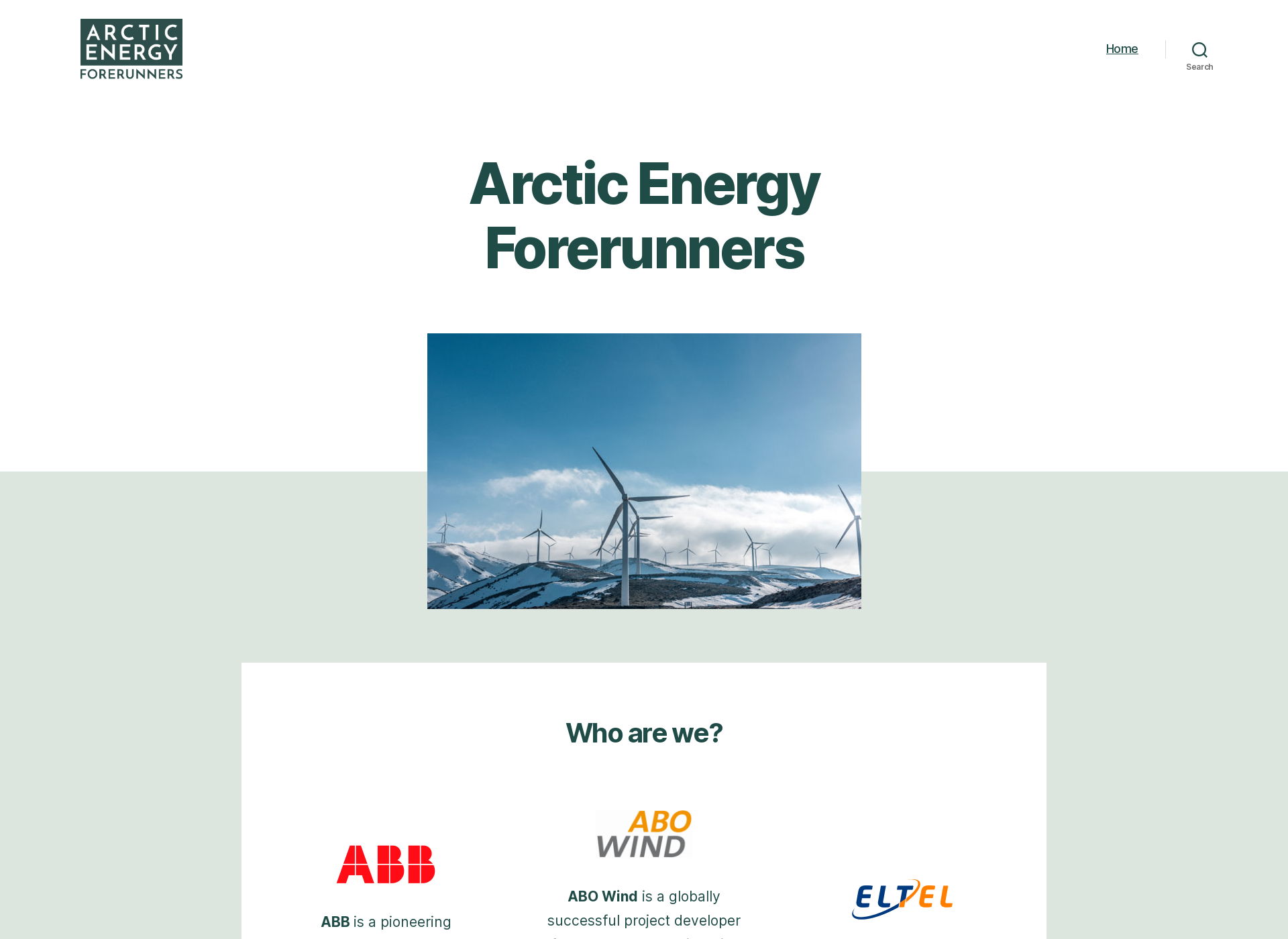 Skärmdump för energyforerunners.fi