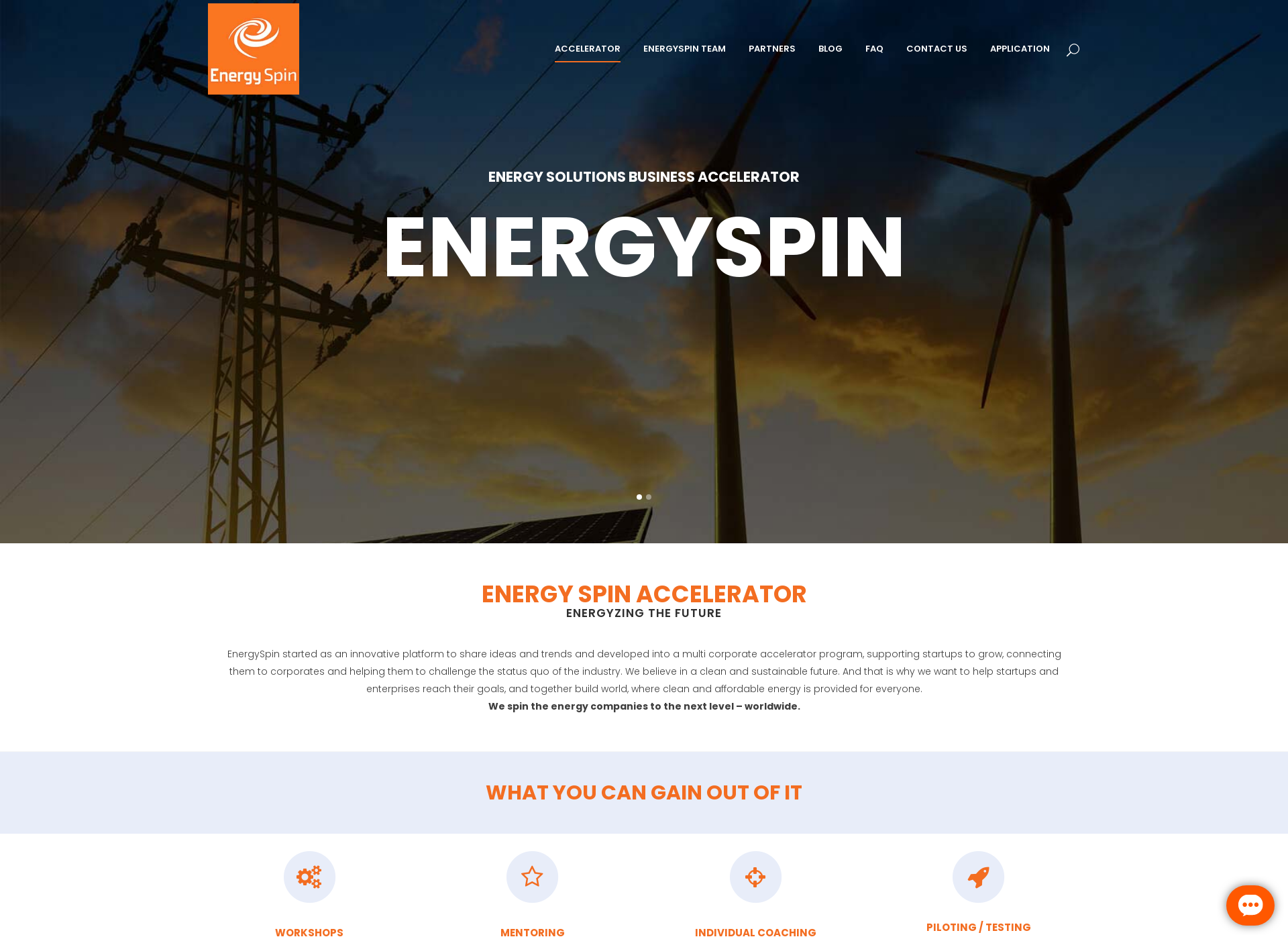 Skärmdump för energyspin.fi