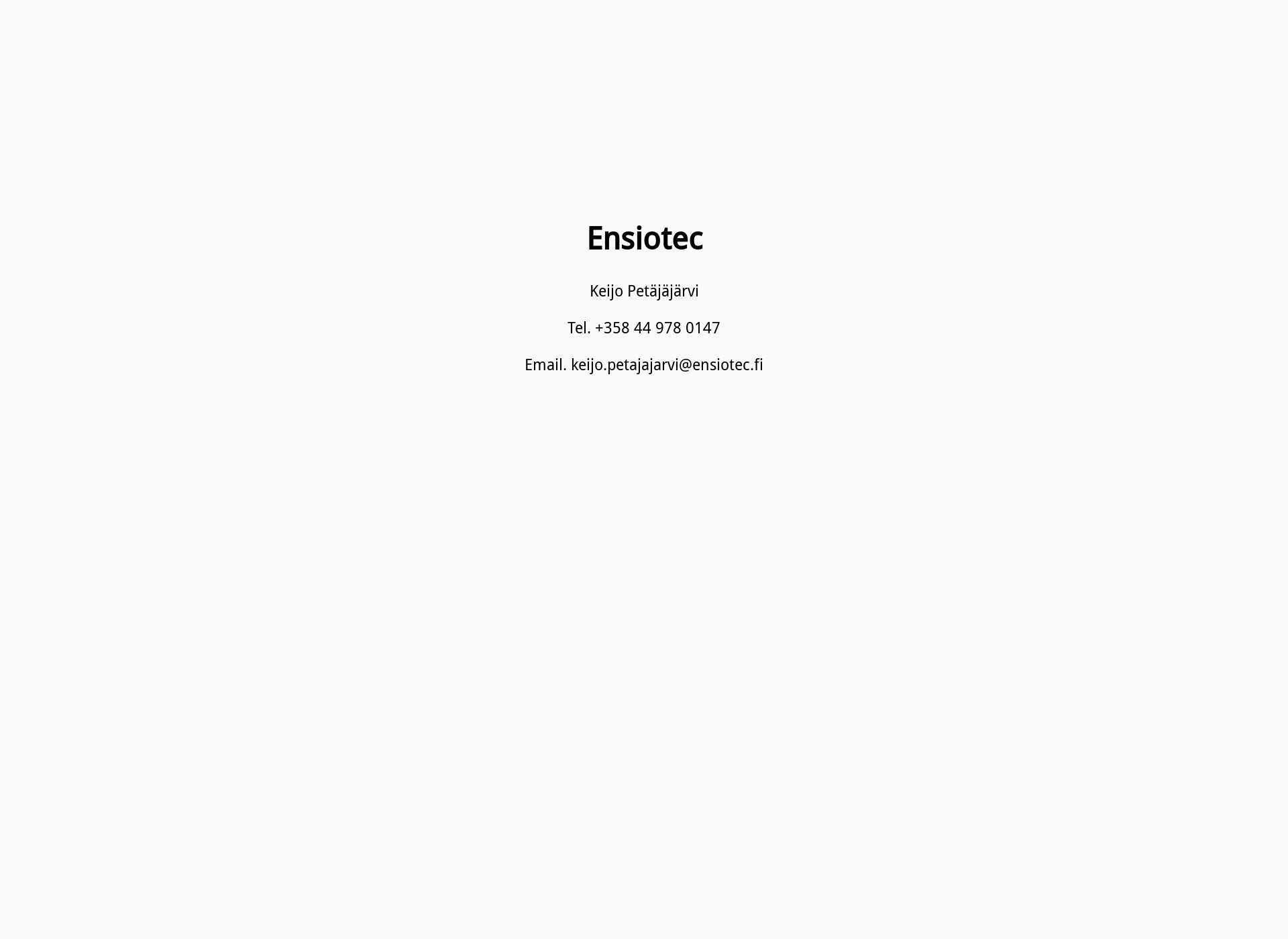 Screenshot for ensiotec.fi