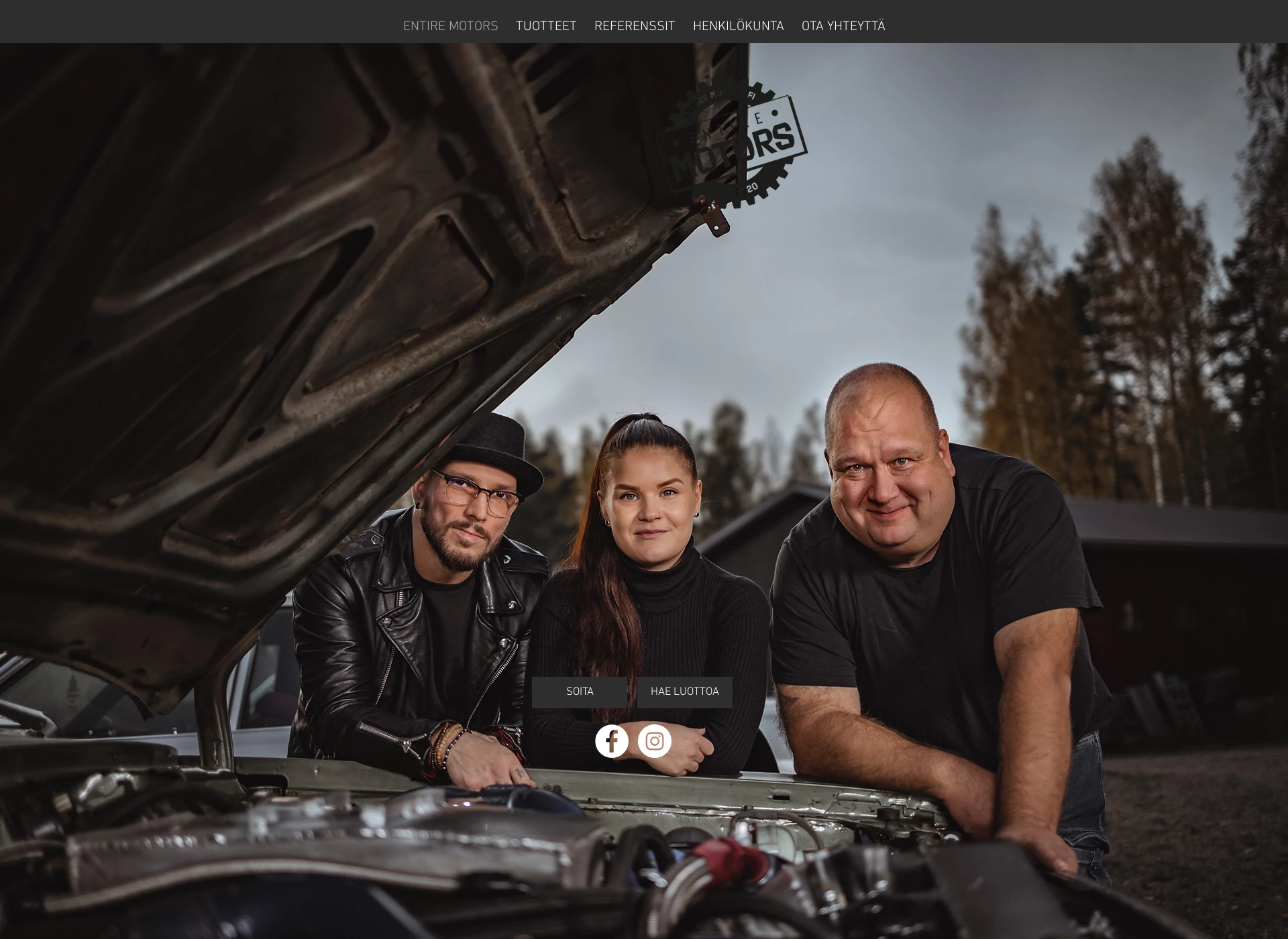 Skärmdump för entiremotors.fi