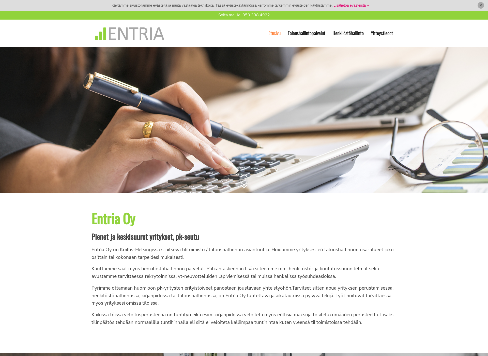 Screenshot for entria.fi