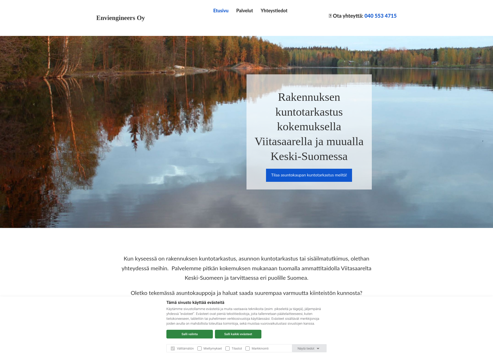 Skärmdump för enviengineers.fi