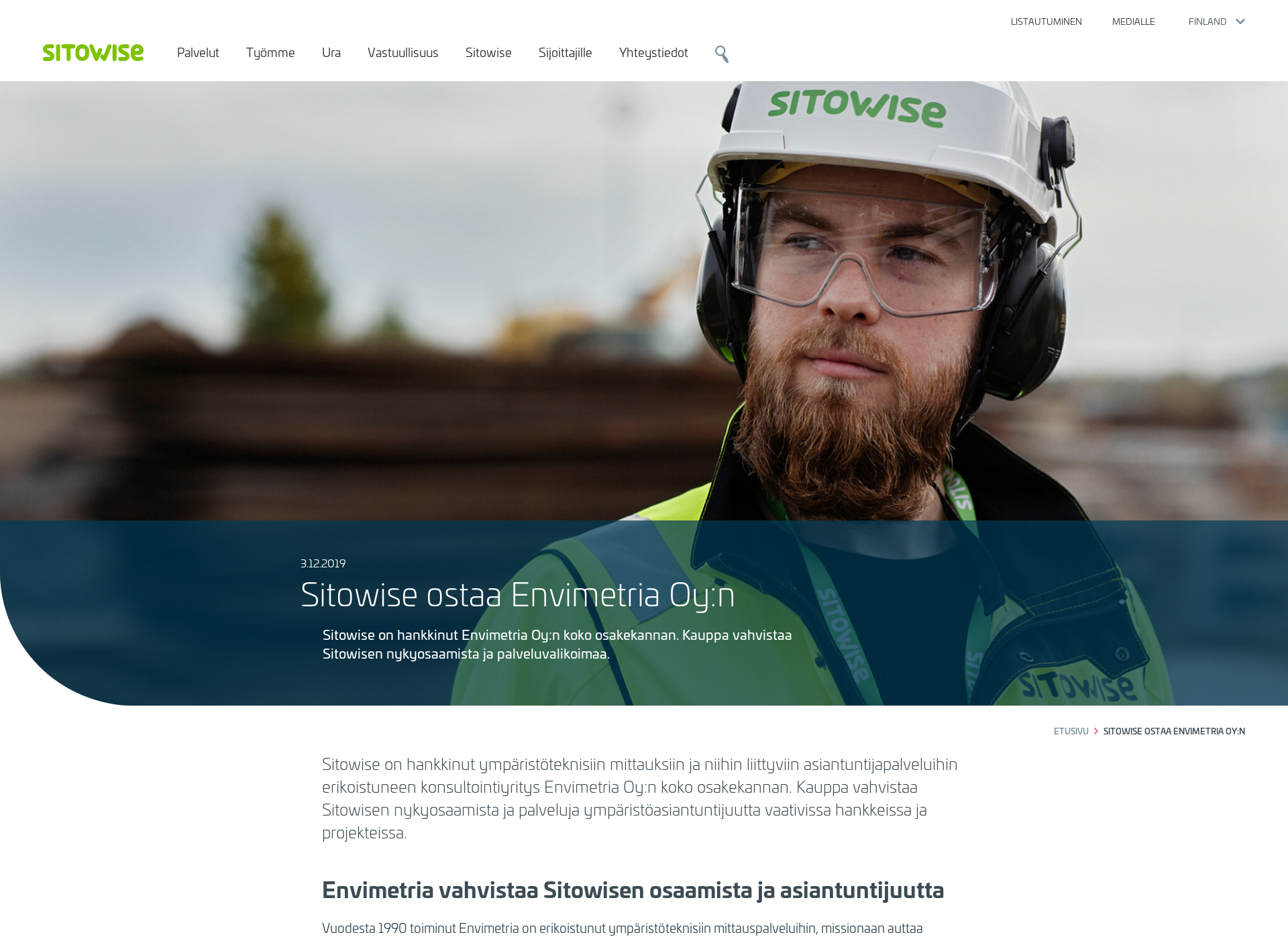Screenshot for envimetria.fi