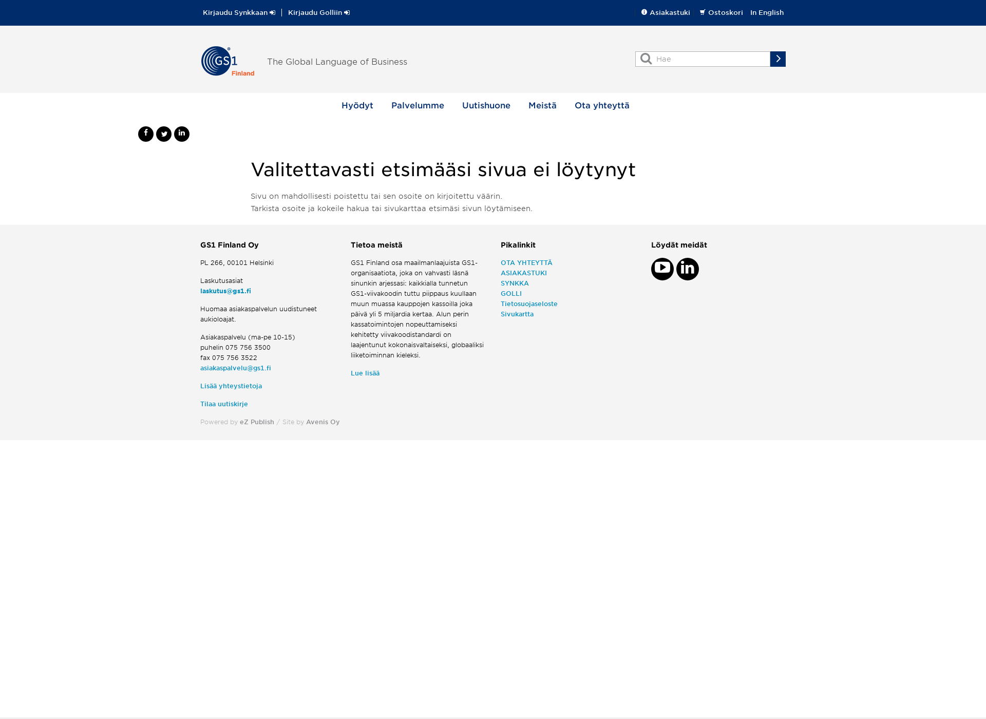 Screenshot for epcfinland.fi