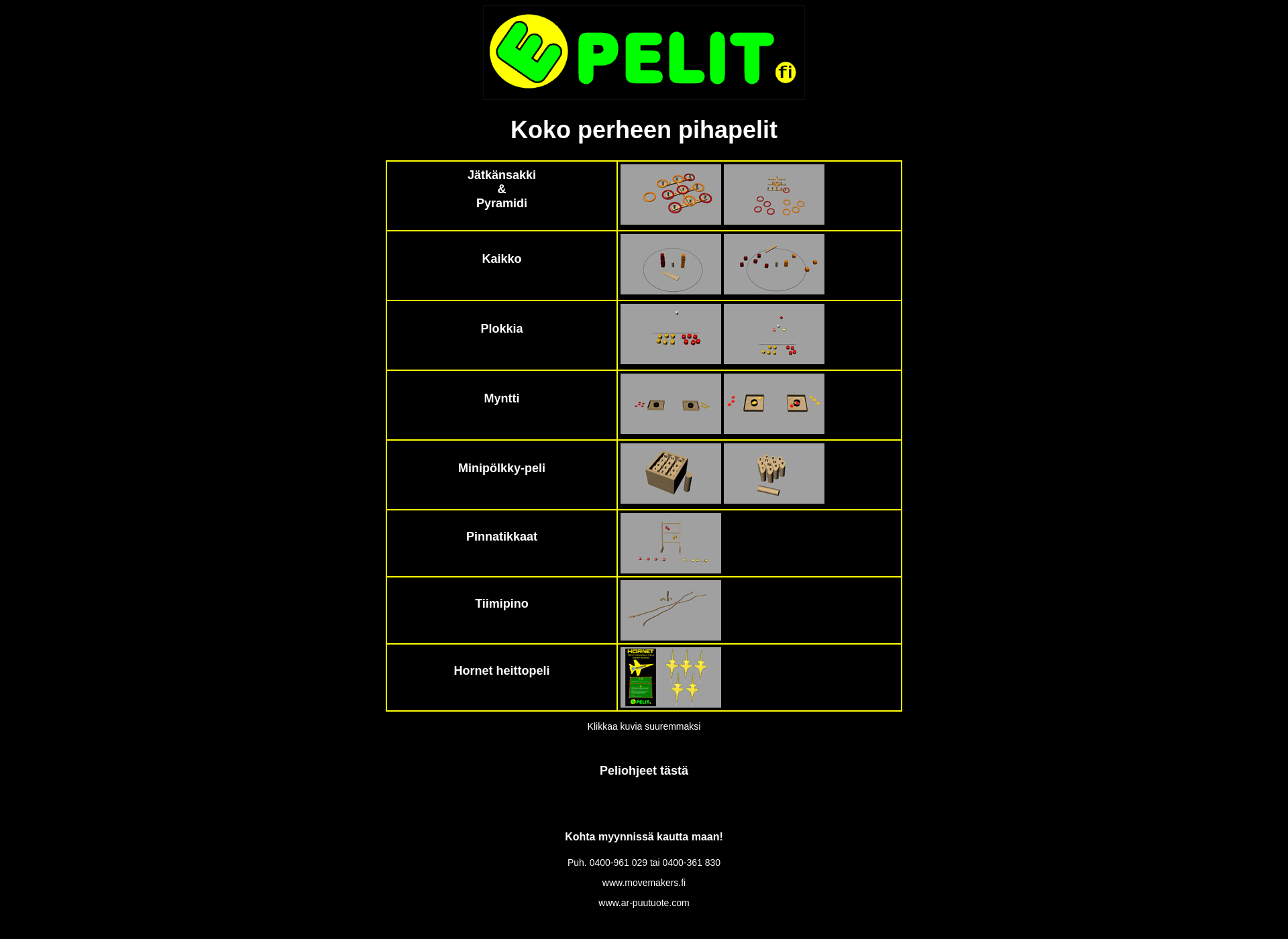 Screenshot for epelit.fi