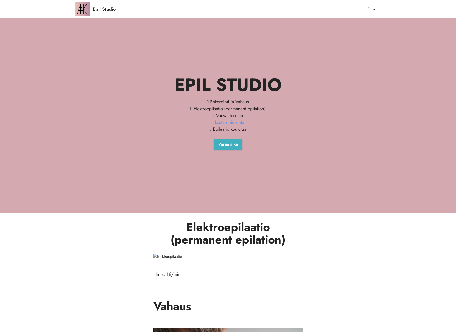 Skärmdump för epil.fi