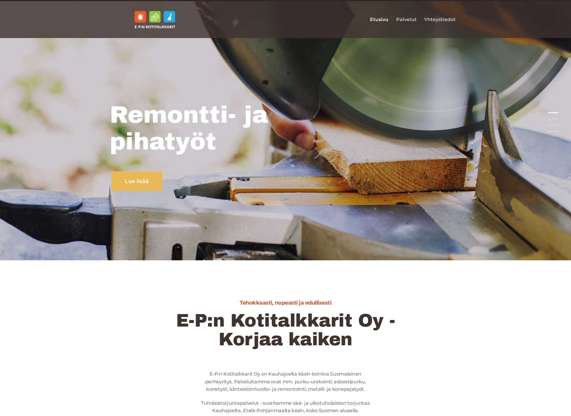 Screenshot for epkotitalkkarit.fi