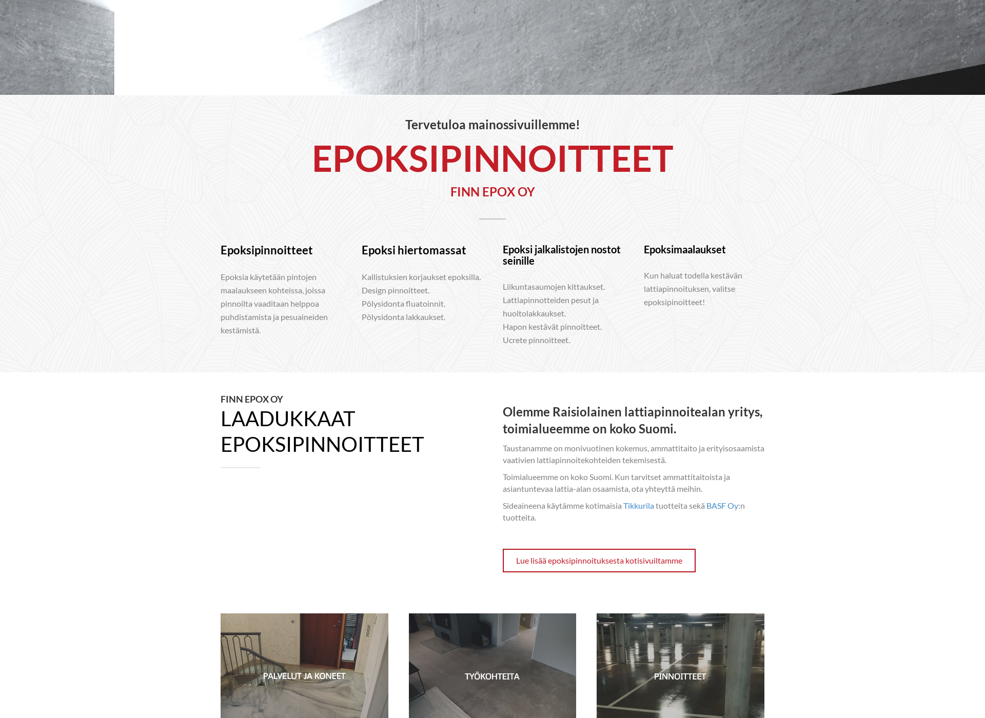 Screenshot for epoksipinnoitteet.fi