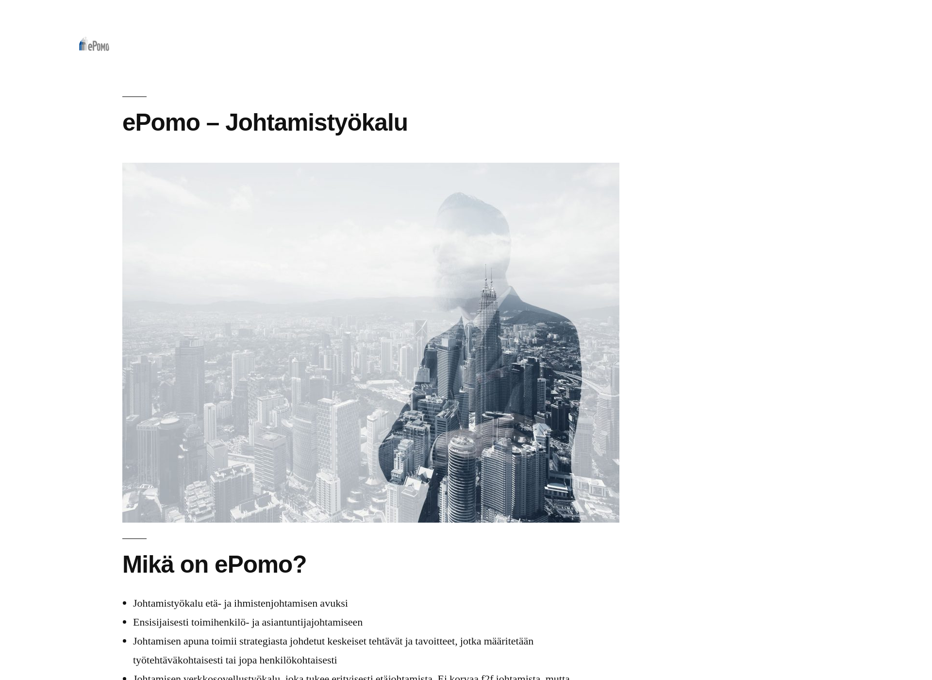 Screenshot for epomo.fi