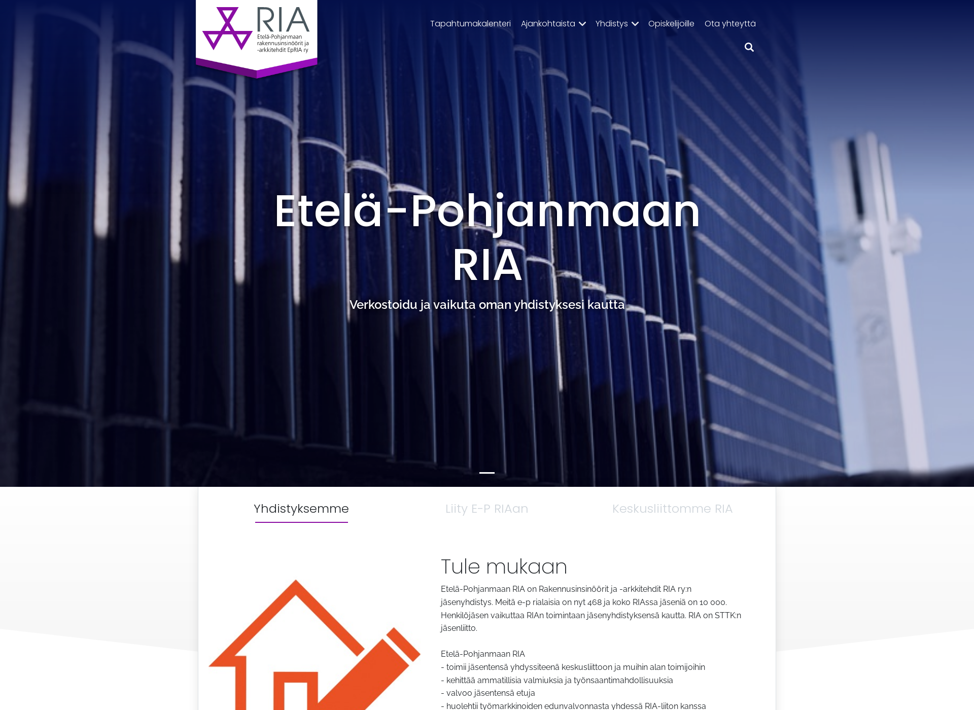Screenshot for epria.fi