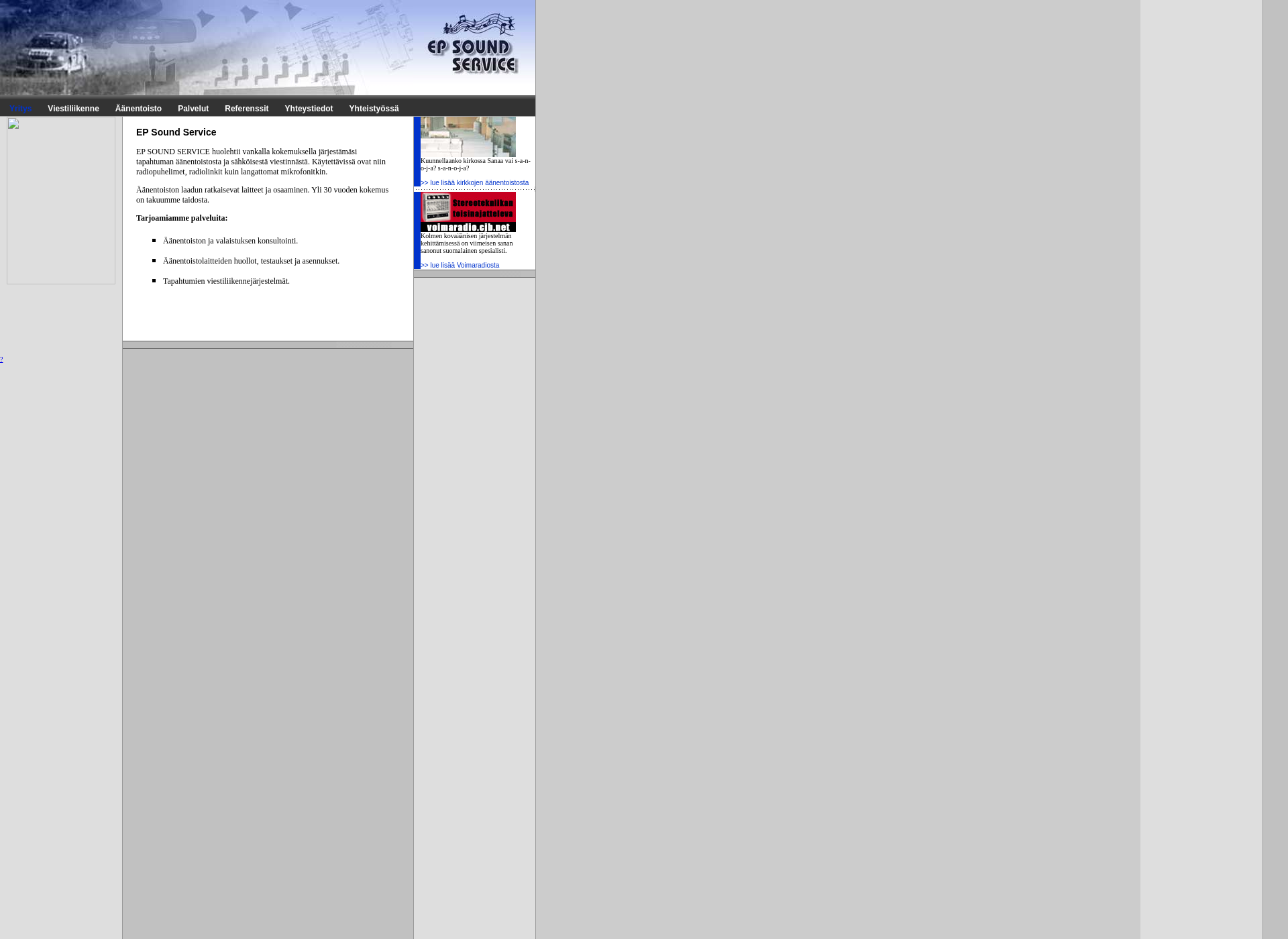 Screenshot for epsoundservice.fi