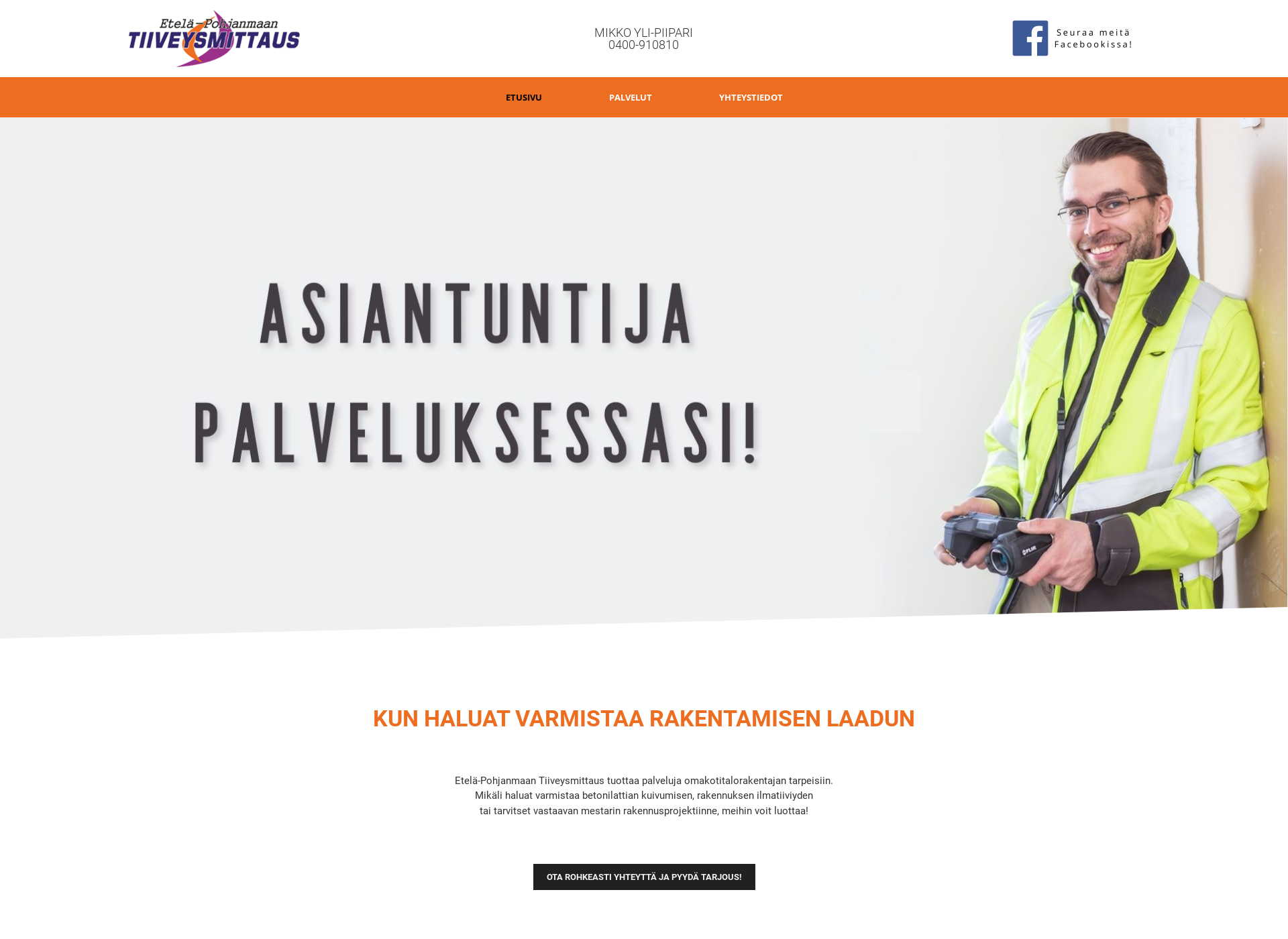 Screenshot for eptiiveysmittaus.fi