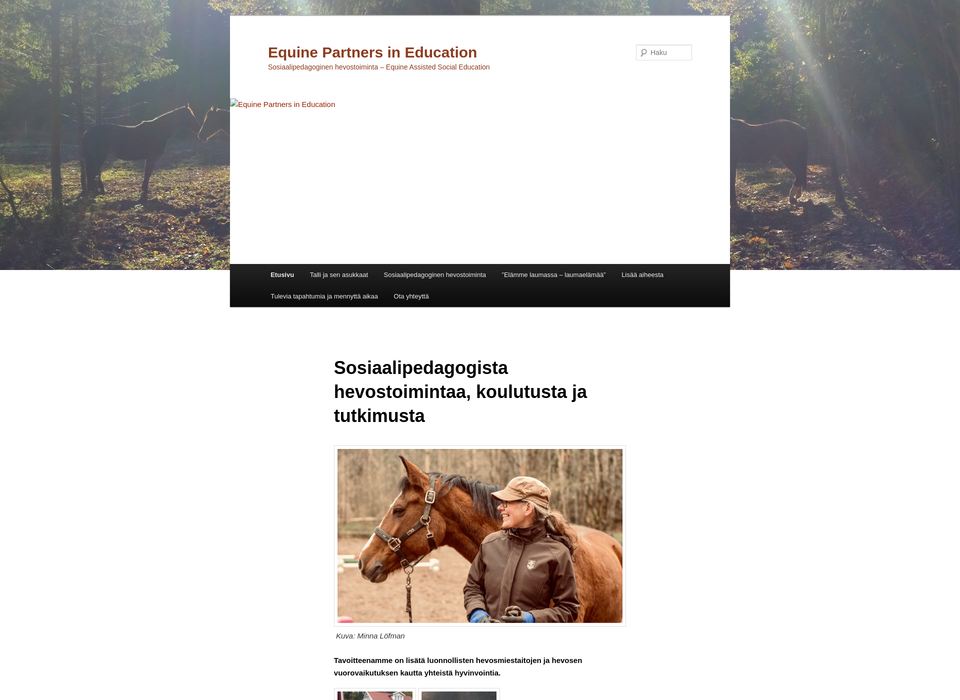 Screenshot for equinepartners.fi