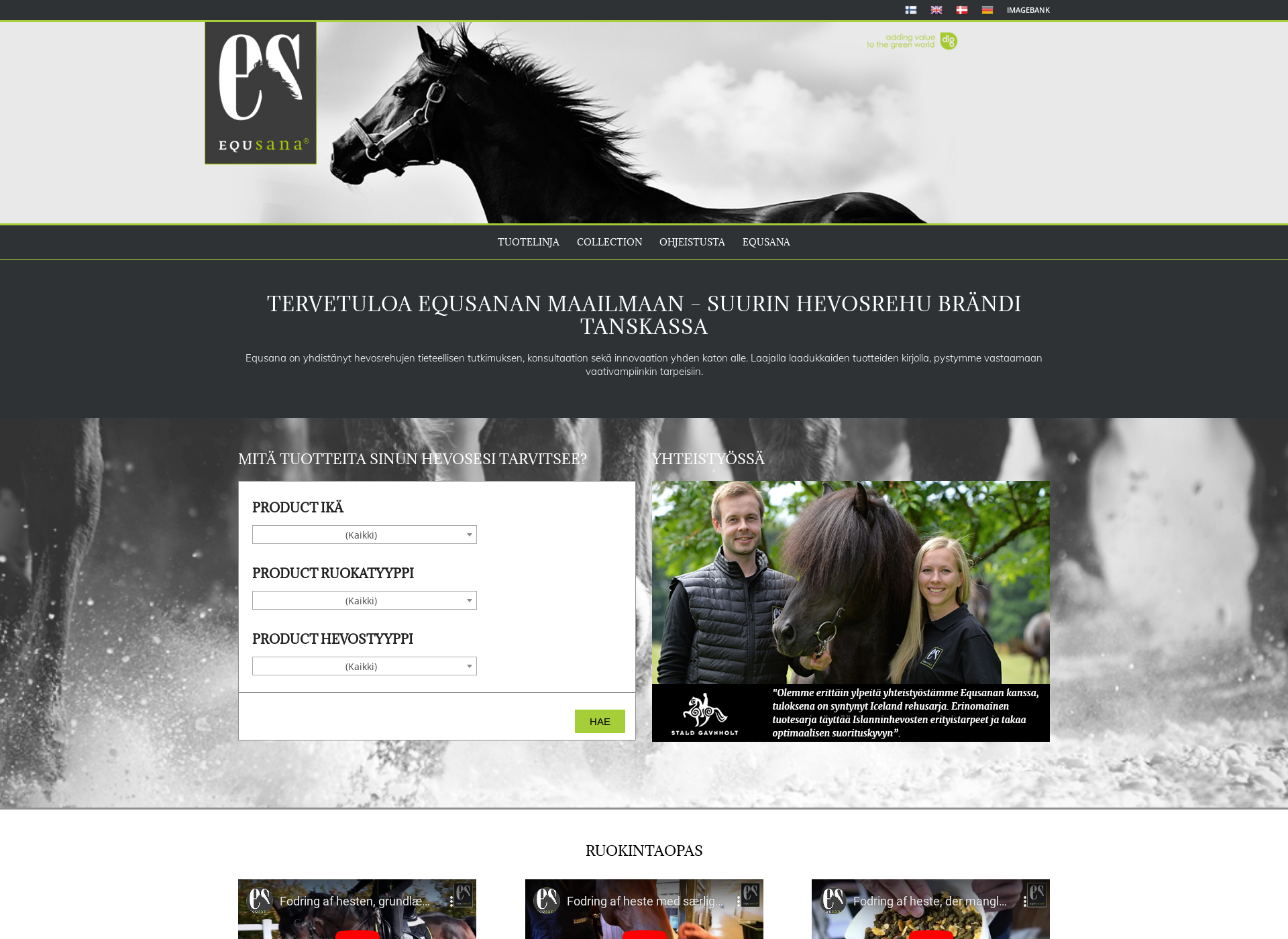 Screenshot for equsana.fi