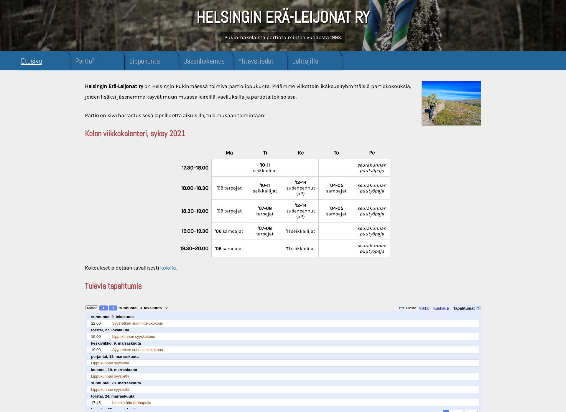 Skärmdump för eraleijonat.fi