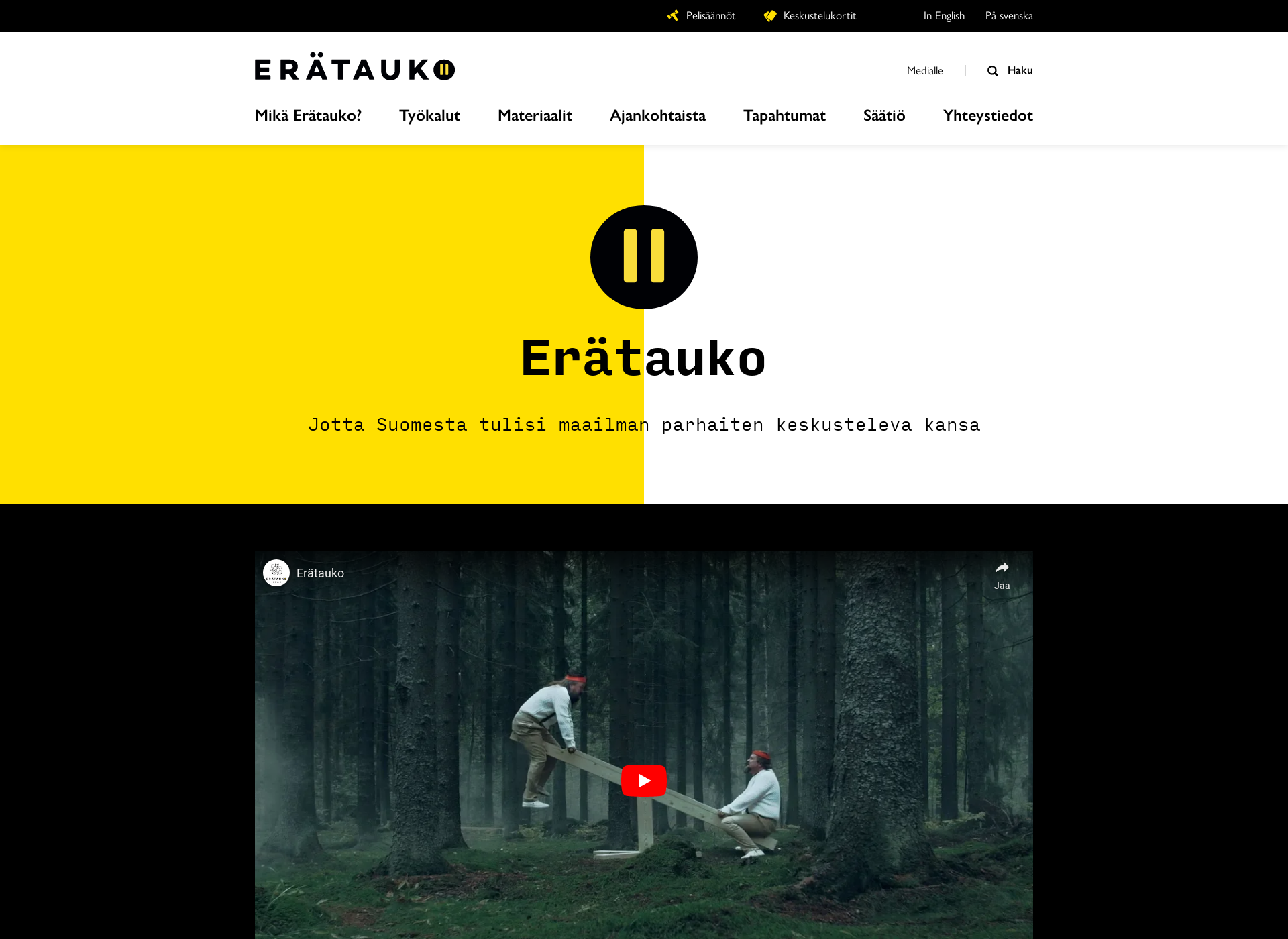Screenshot for eratauko.fi