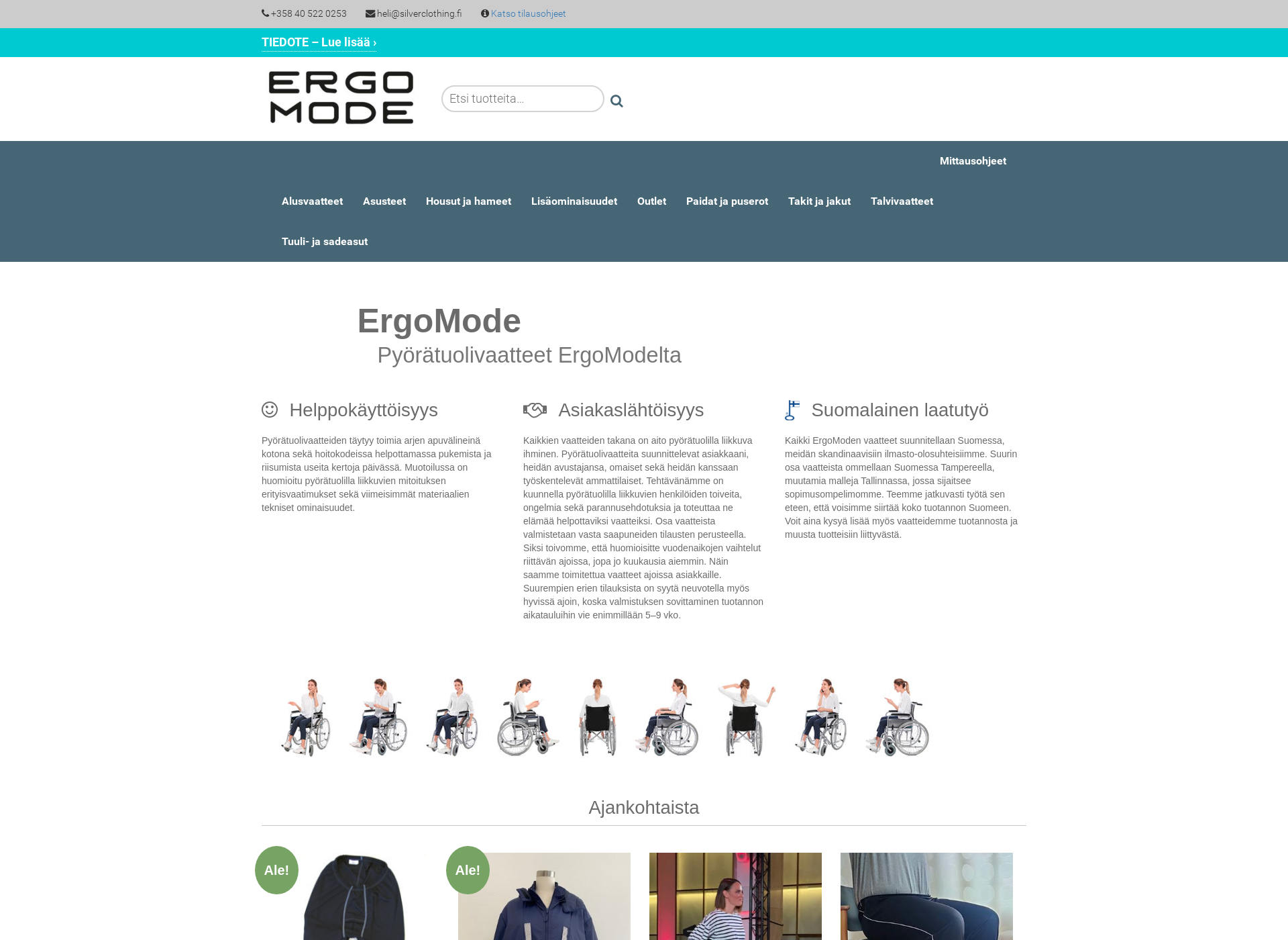 Screenshot for ergomode.fi