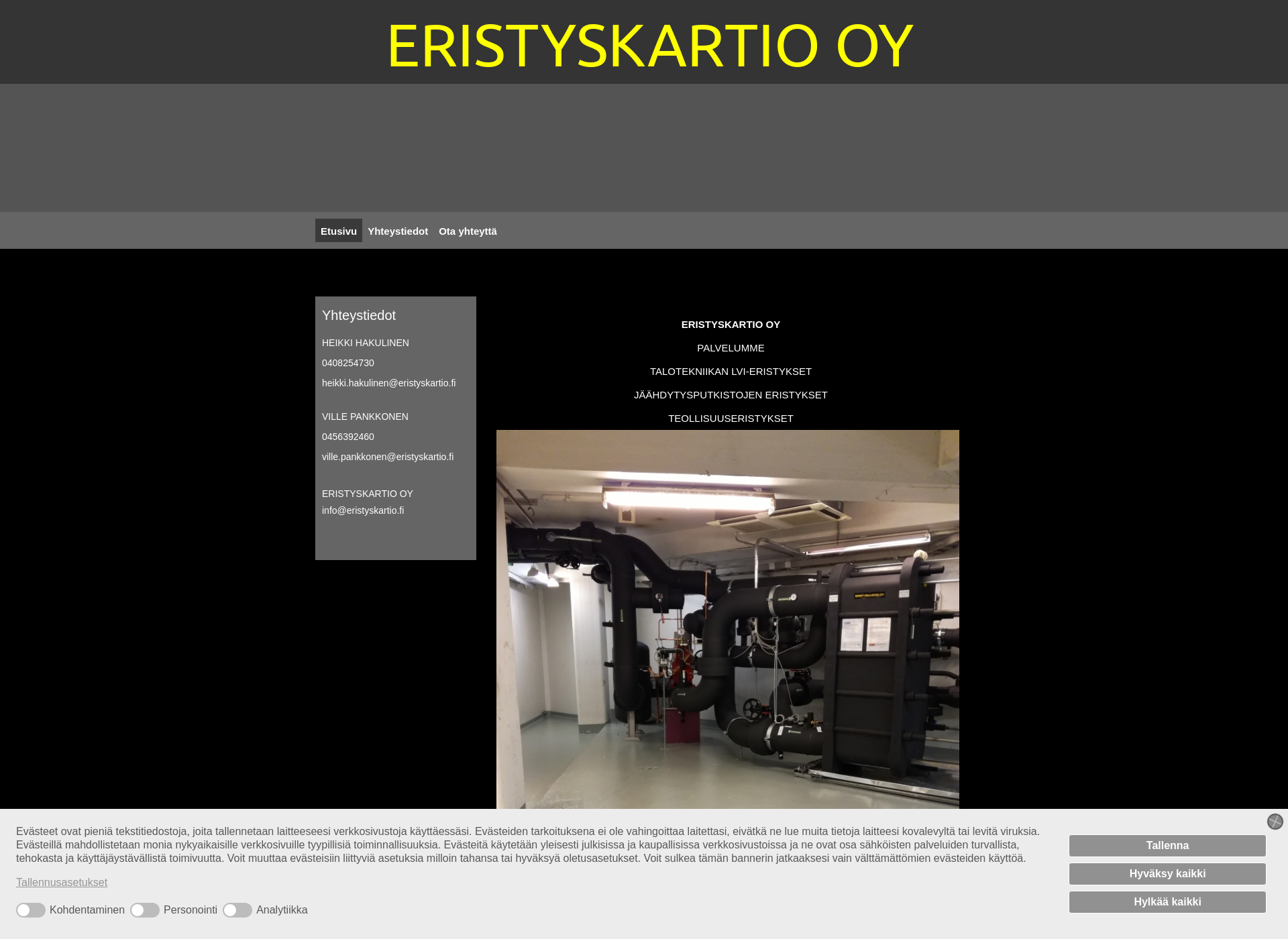 Screenshot for eristyskartio.fi