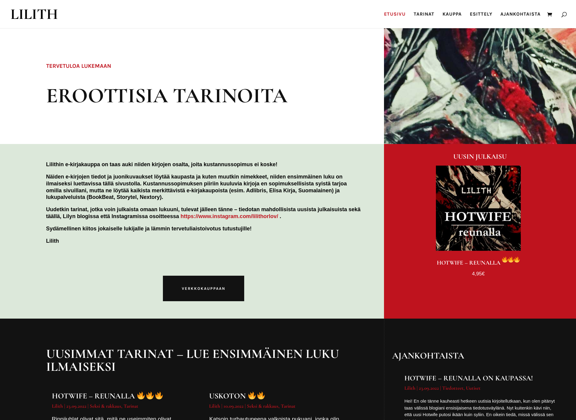 Screenshot for eroottisiatarinoita.fi
