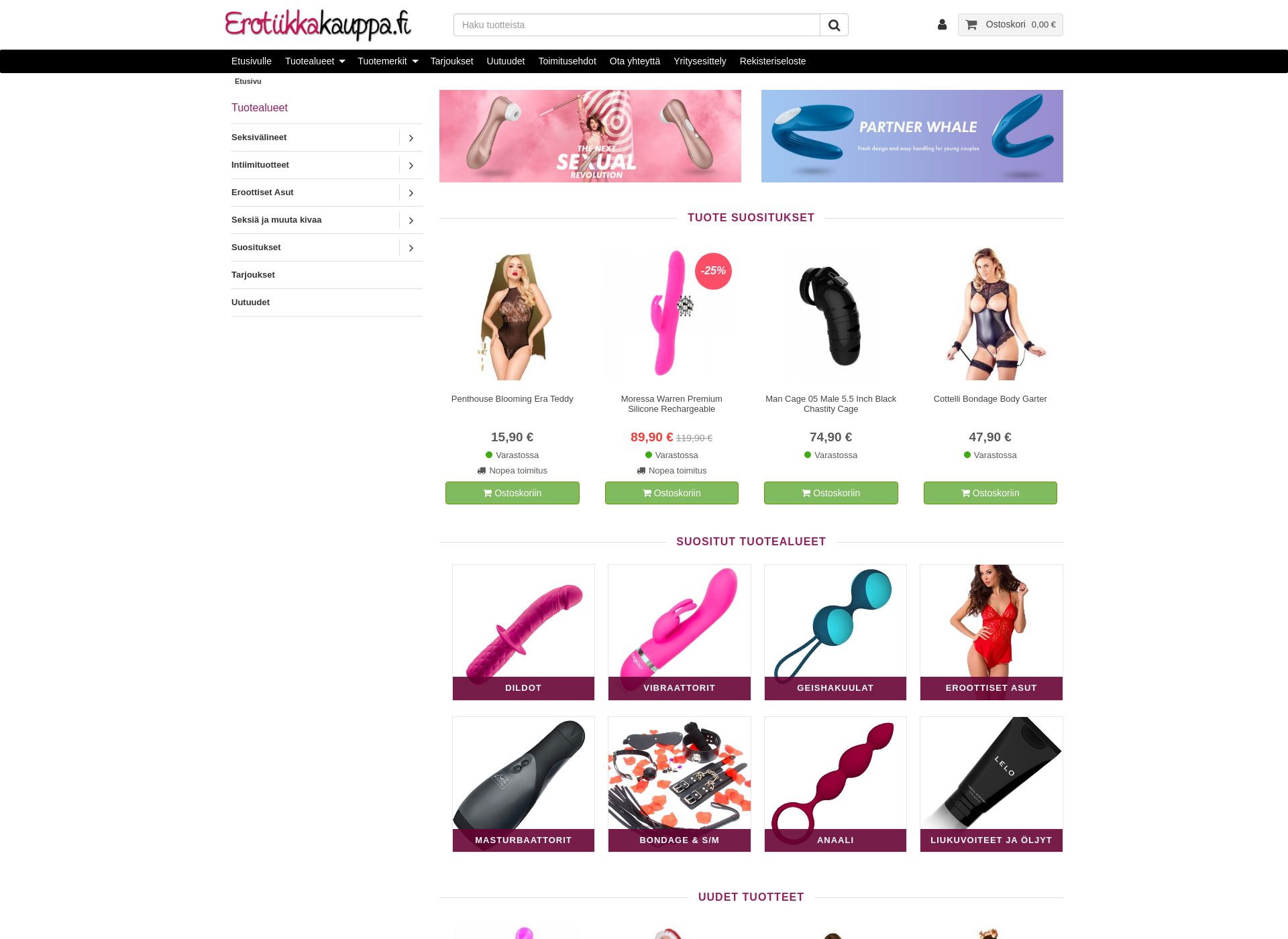 Screenshot for erotiikkakauppa.fi