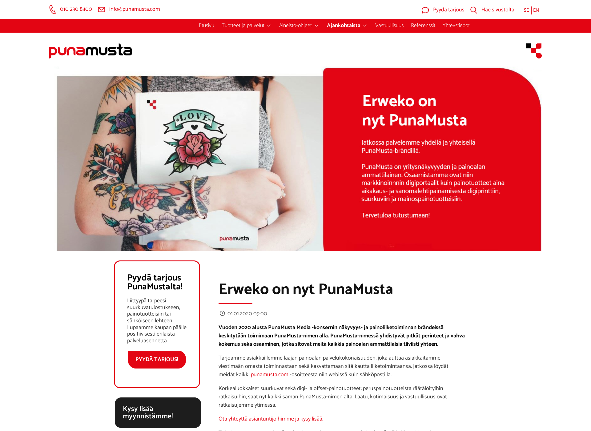 Screenshot for erweko.fi