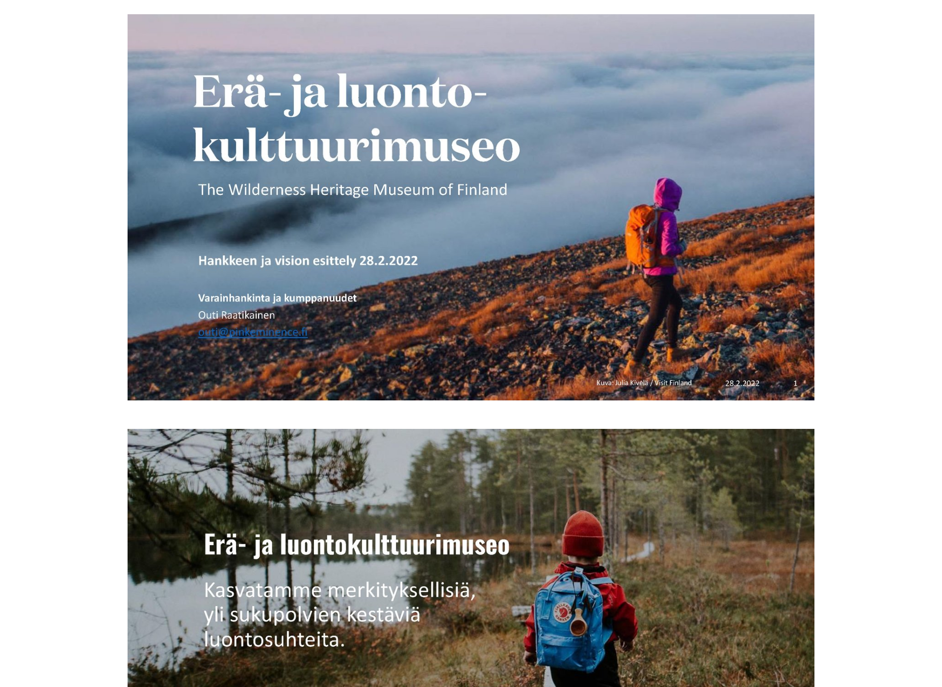 Skärmdump för eräluontomuseo.fi