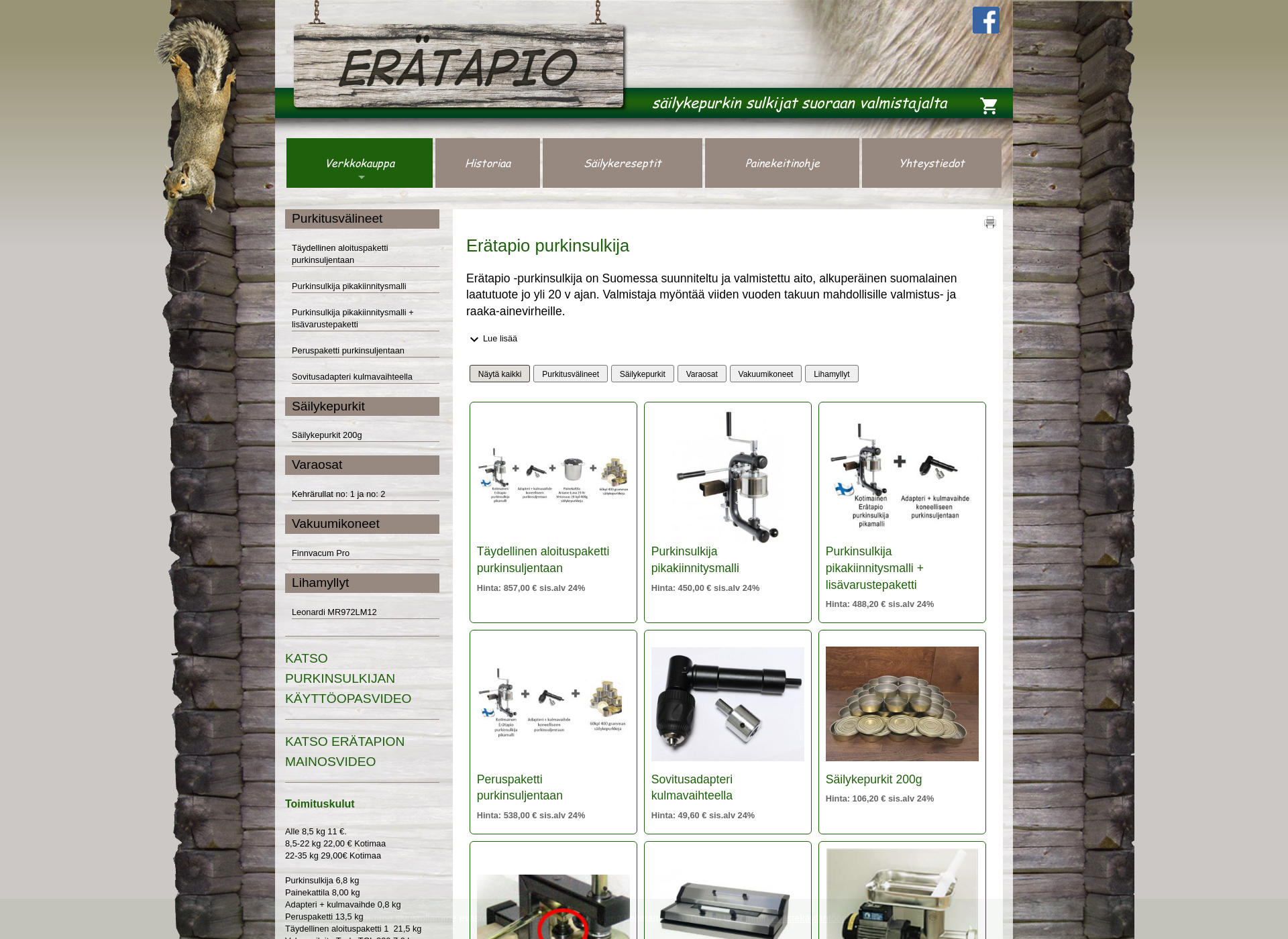 Screenshot for erätapio.fi