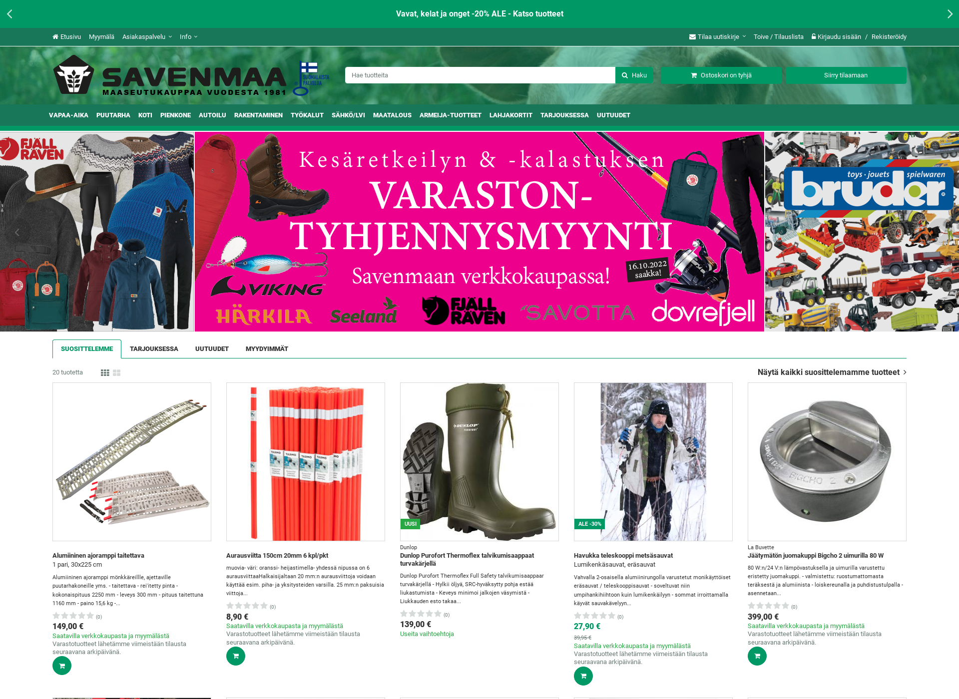 Skärmdump för erätori.fi
