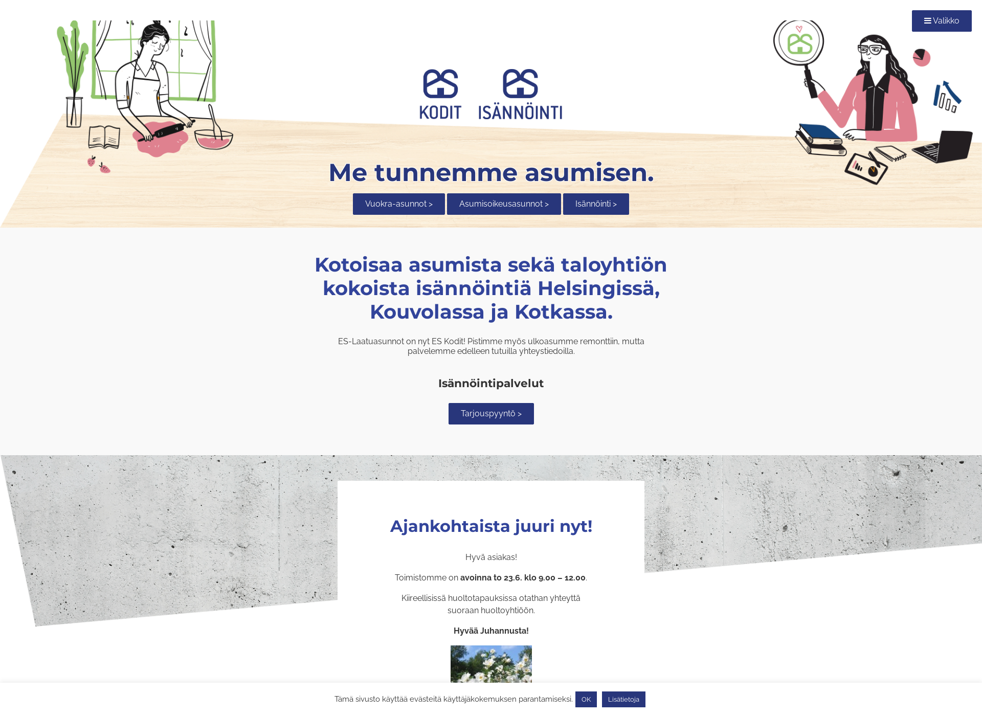Skärmdump för es-kodit.fi